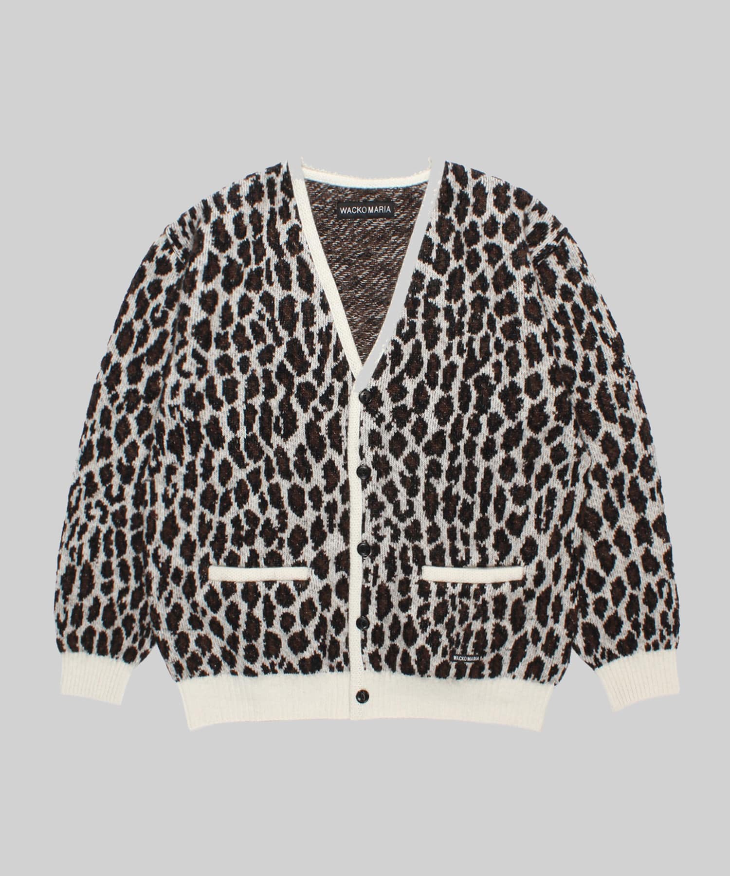 LEOPARD MOHAIR JACQUARD CARDIGAN