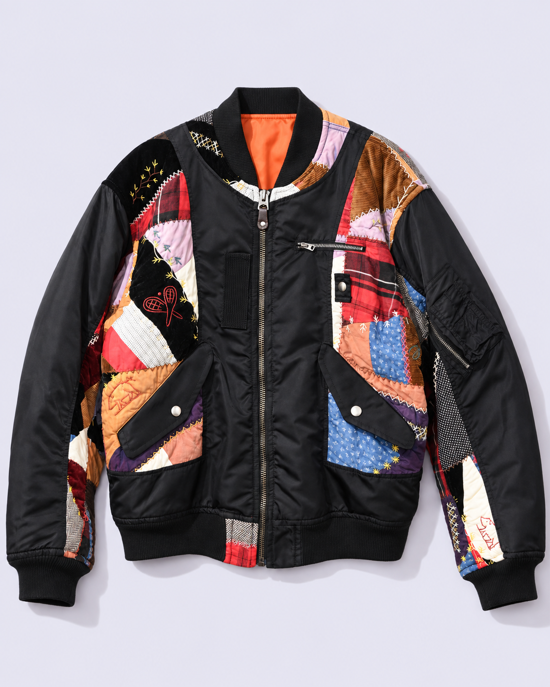 Quilt bomber jacket
