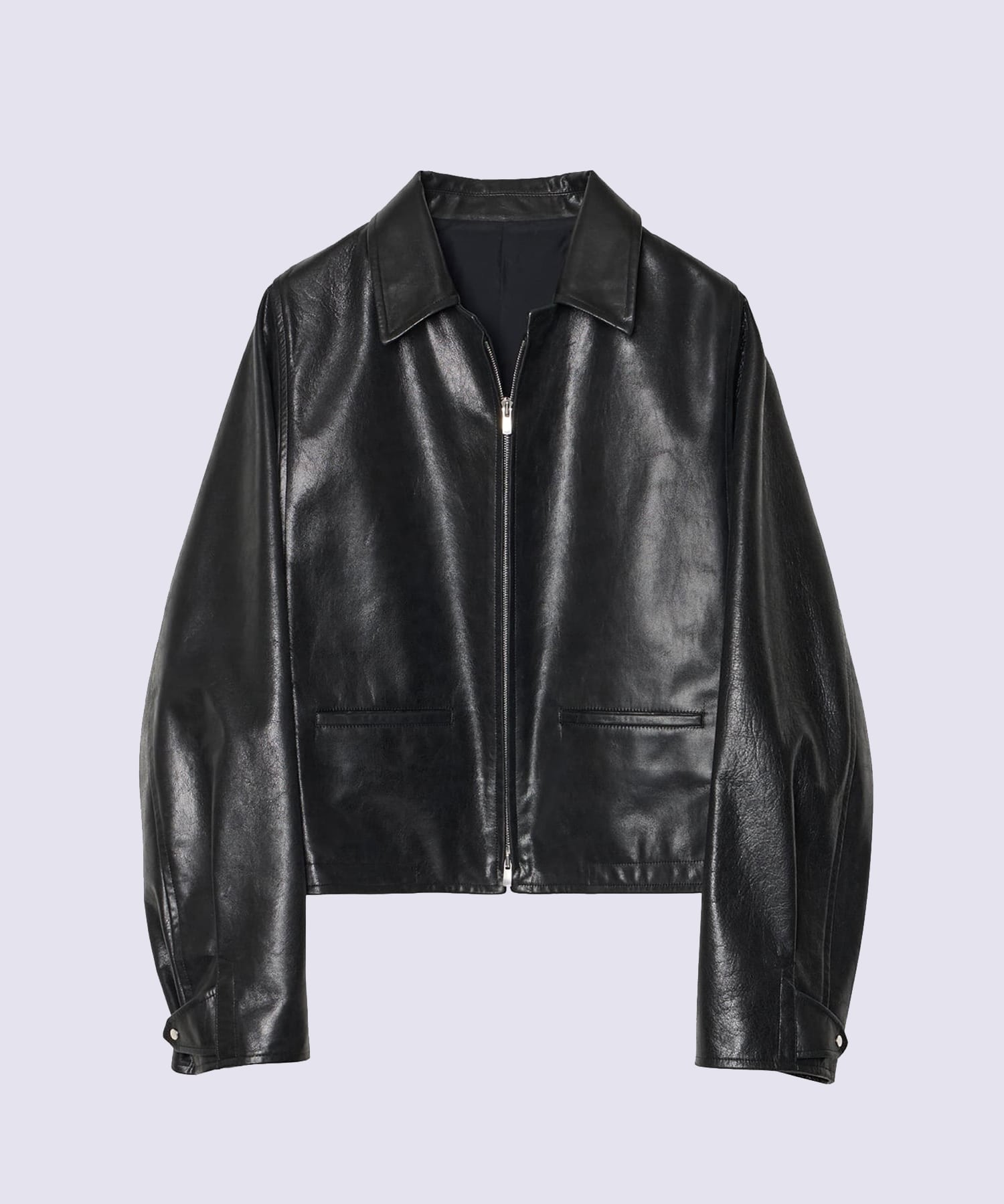 MODIFIED-SLEEVE LEATHER MOTOR JACKET