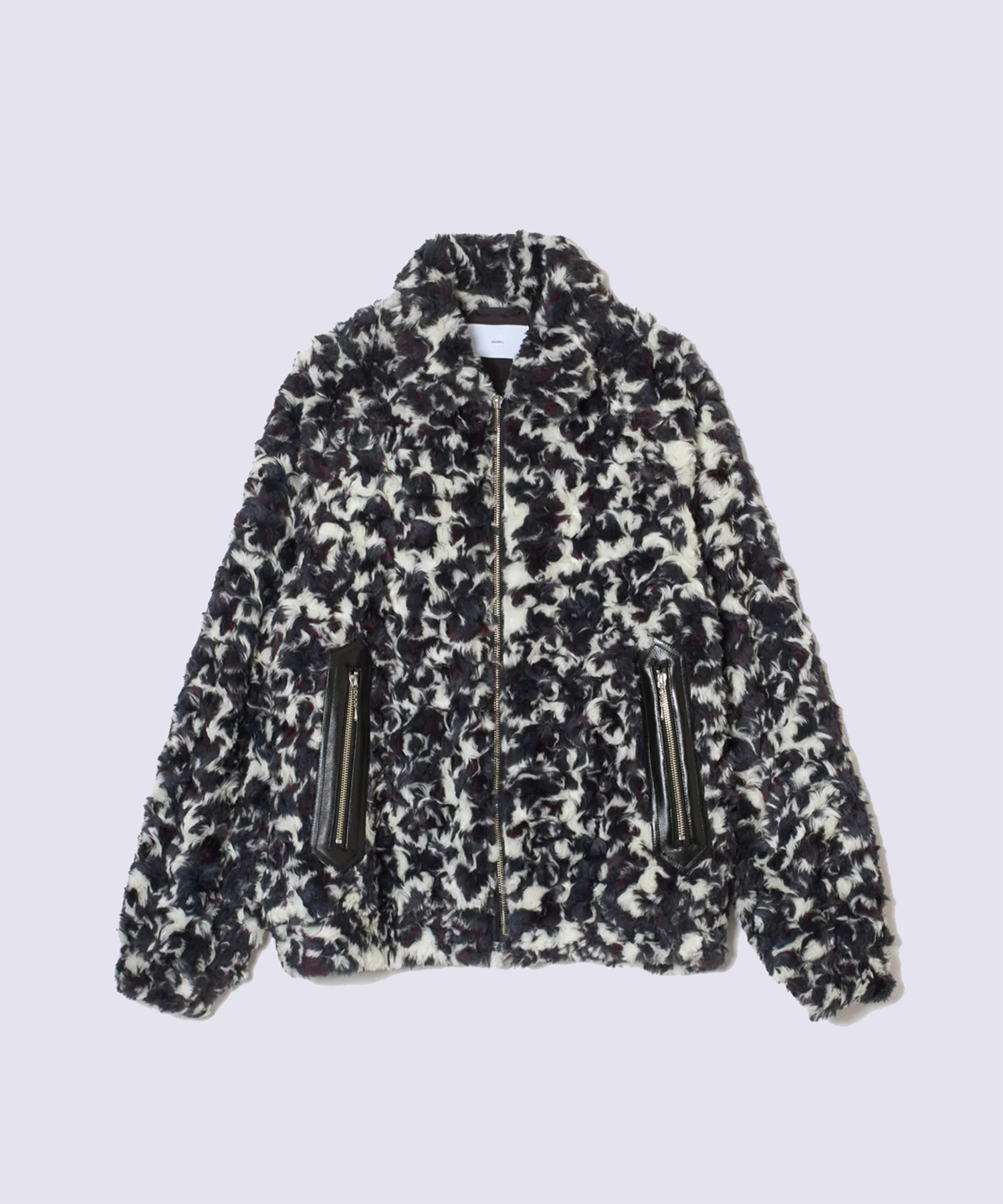 JACQUARD FUR ZIP JACKET