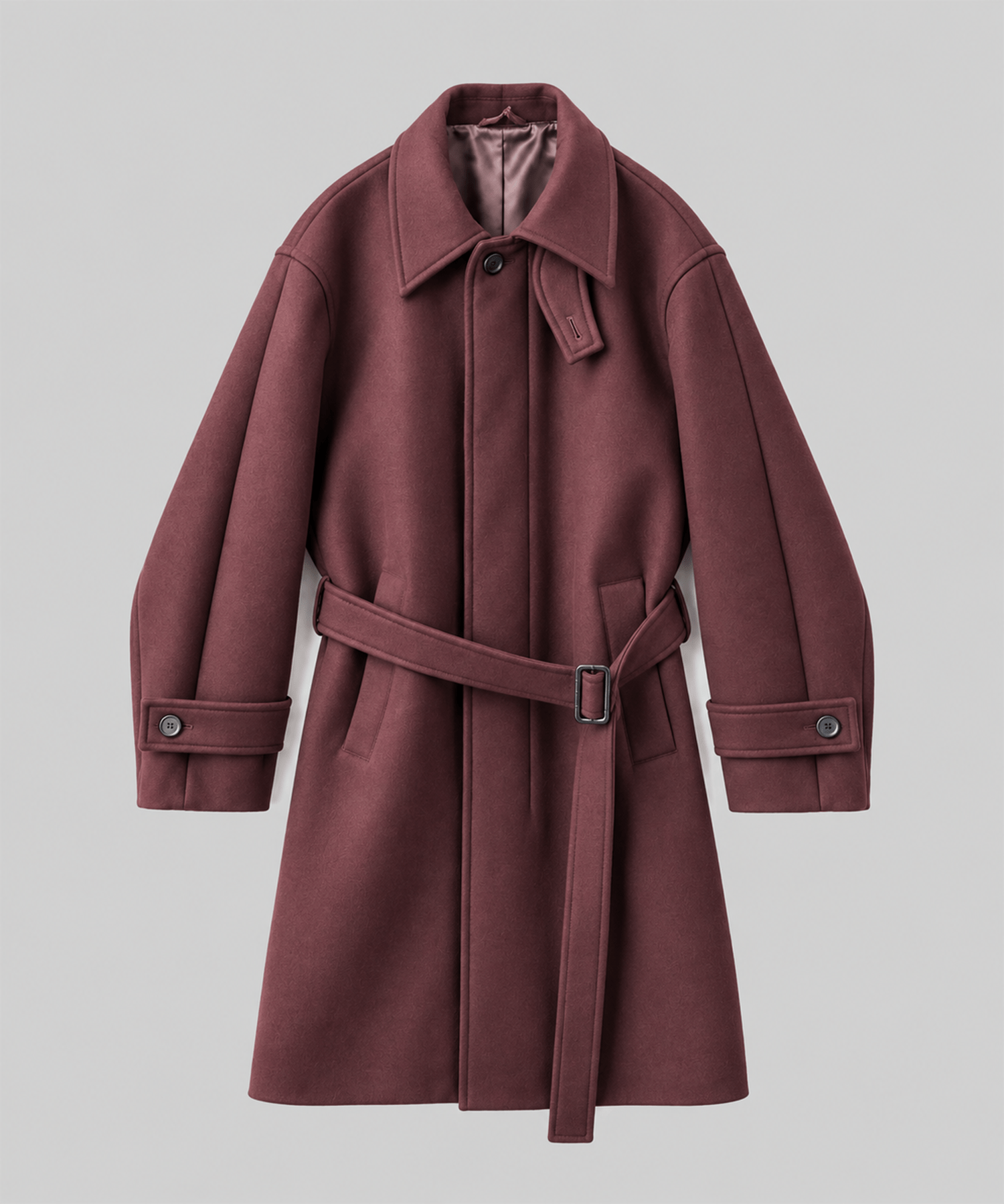 WOOL BONDING SCULPTURE BALMACAAN COAT
