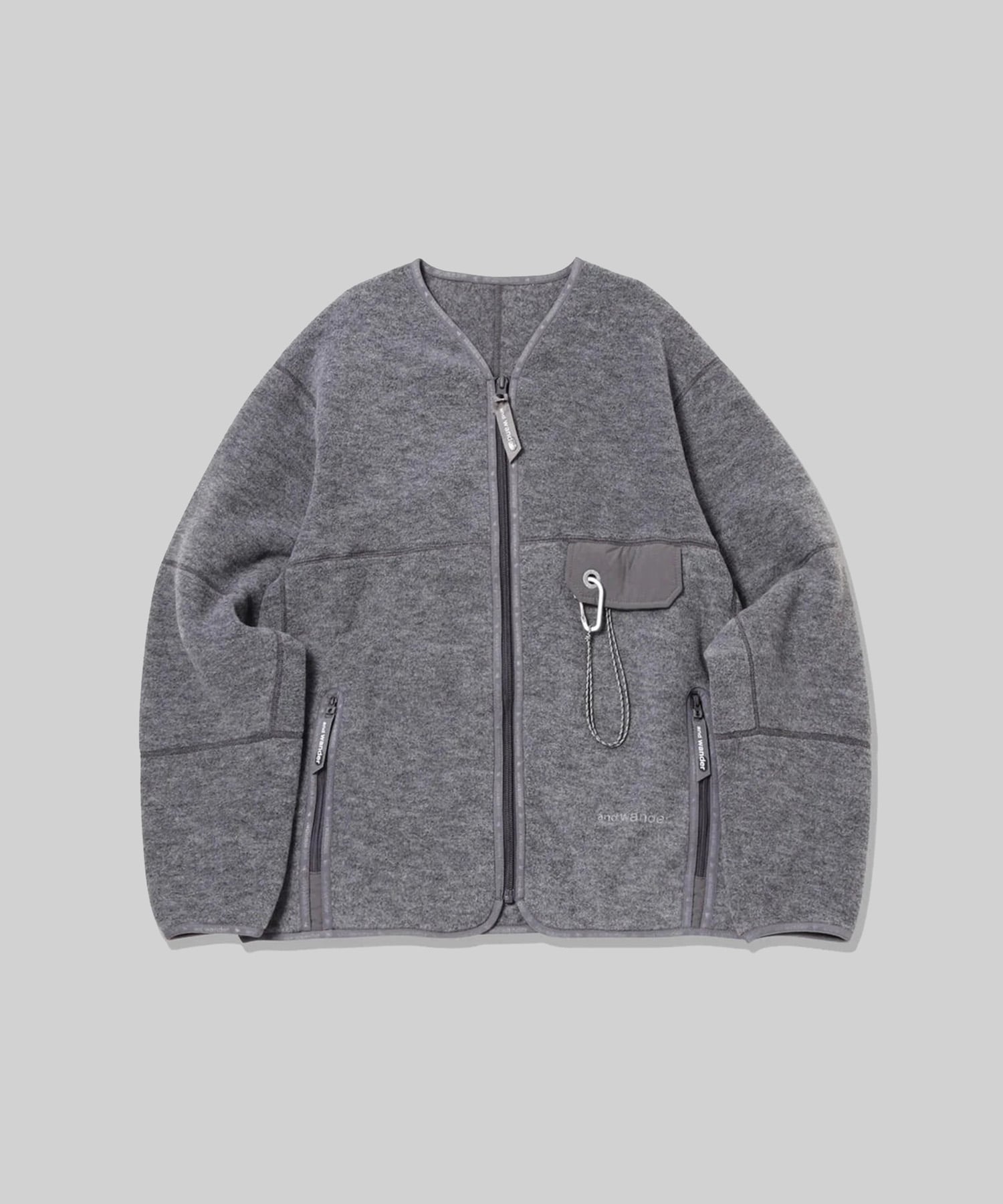 wool fleece cardigan