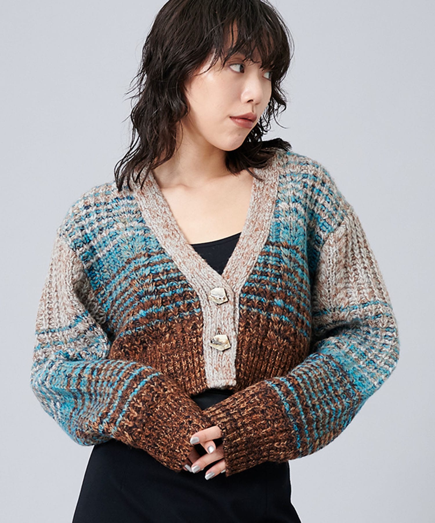 STUDIOUS別注 BANDAGE KNIT CARDIGAN | www.jarussi.com.br