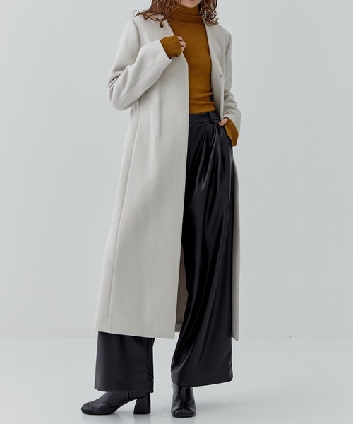 〈CITY〉SUPER120ベルトマークノーカラーコート