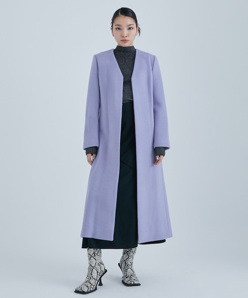 〈CITY〉SUPER120ベルトマークノーカラーコート