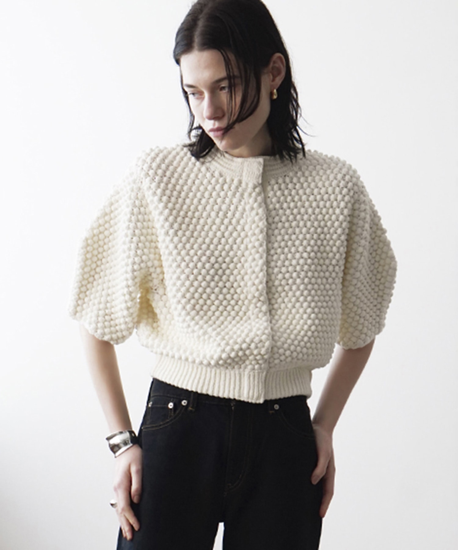 宇宙の香り CLANE 3D DOT HALF SLEEVE KNIT CARDIGAN新品 | www.kdcow.com