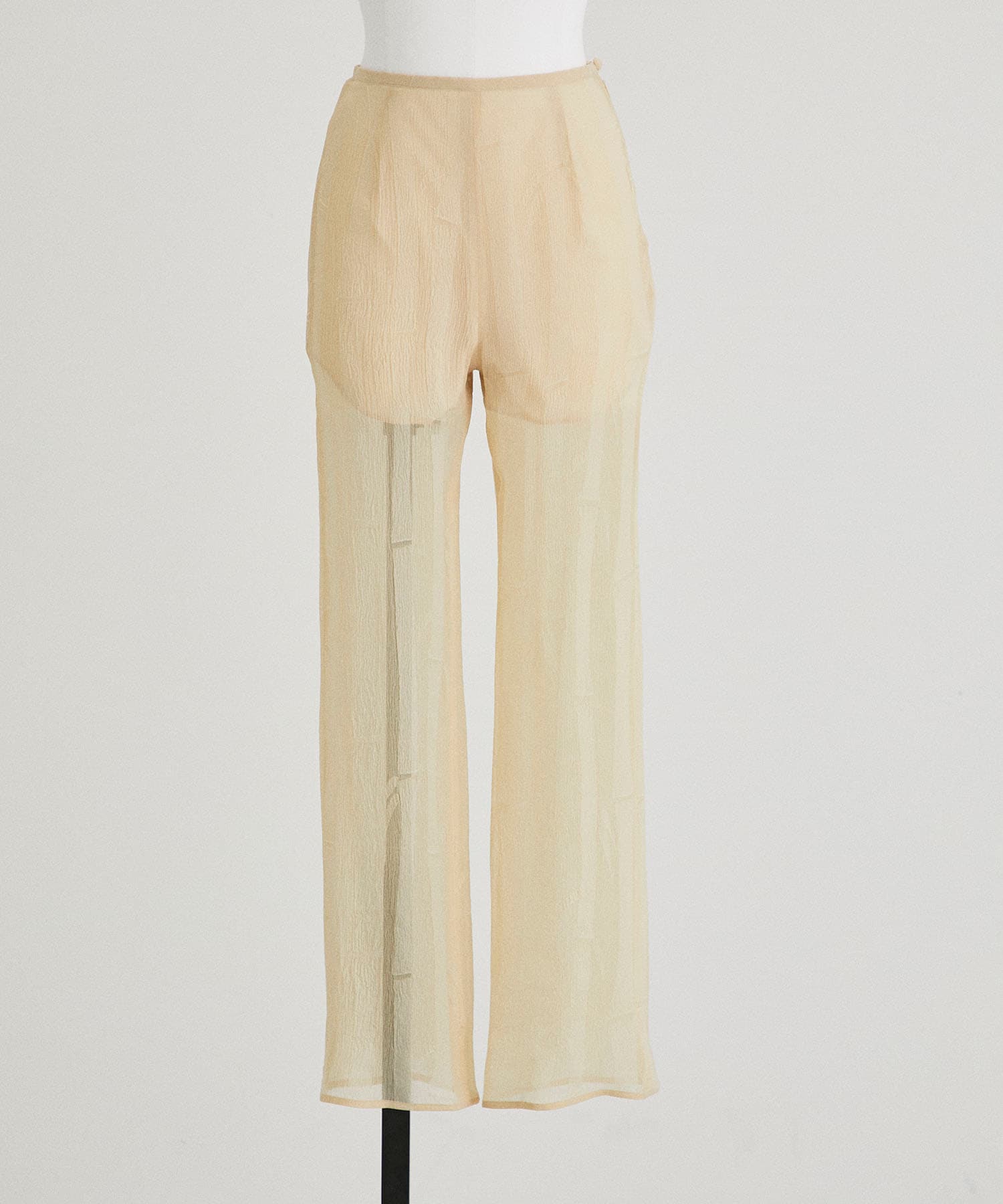 Bamboo Motif Willow Jacquaed Sheer Trousers