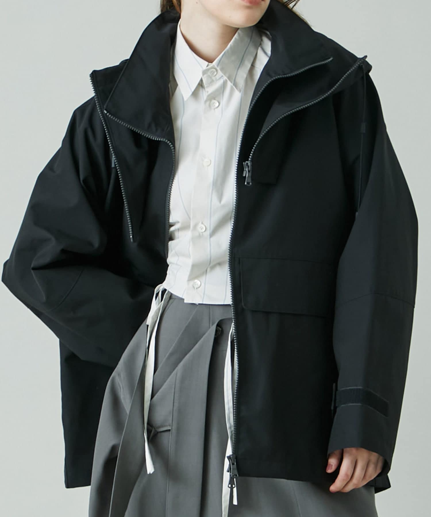High count weather detachable hoodie jacket （water repellen