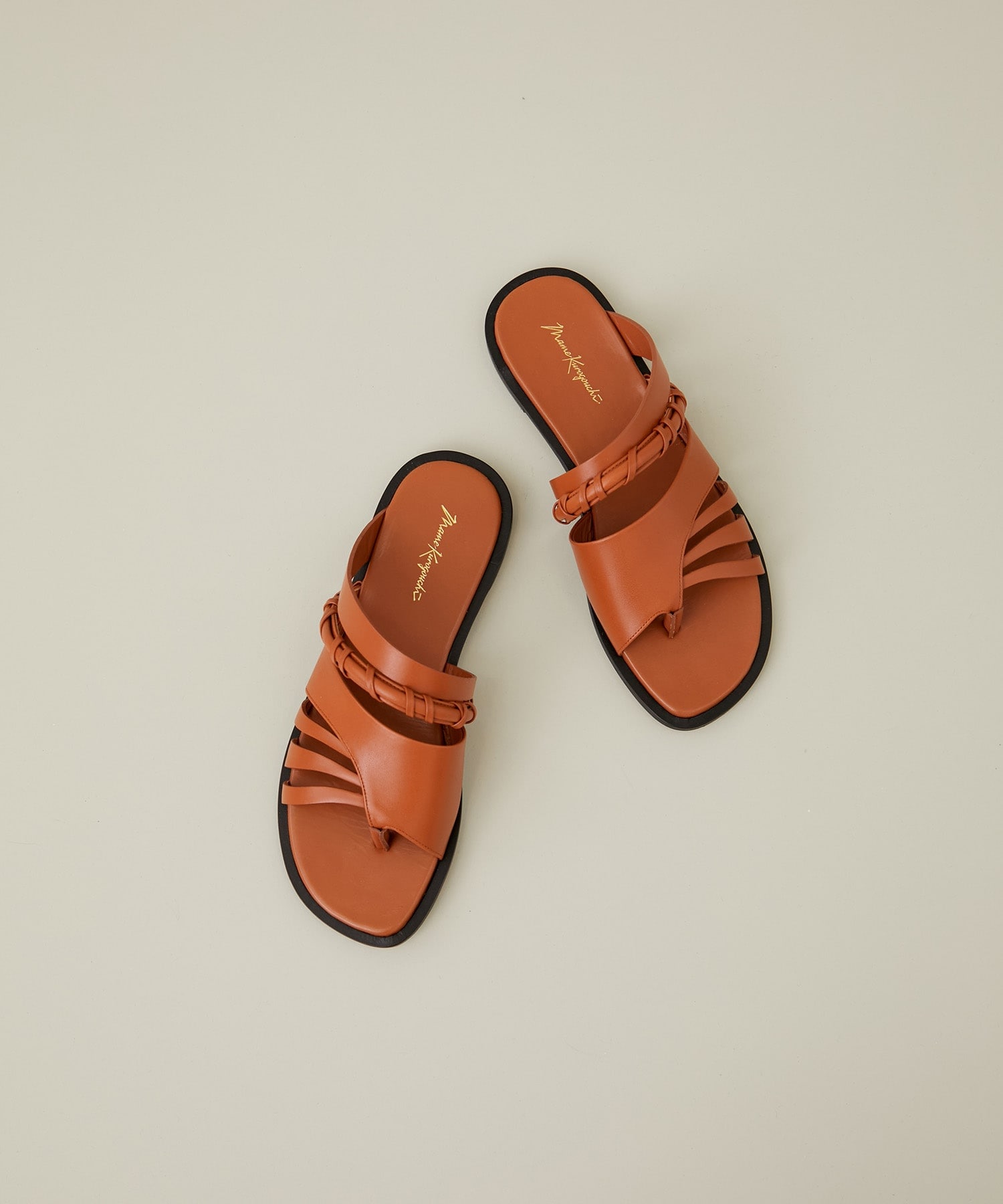 Plait Detailed Leather Sandals