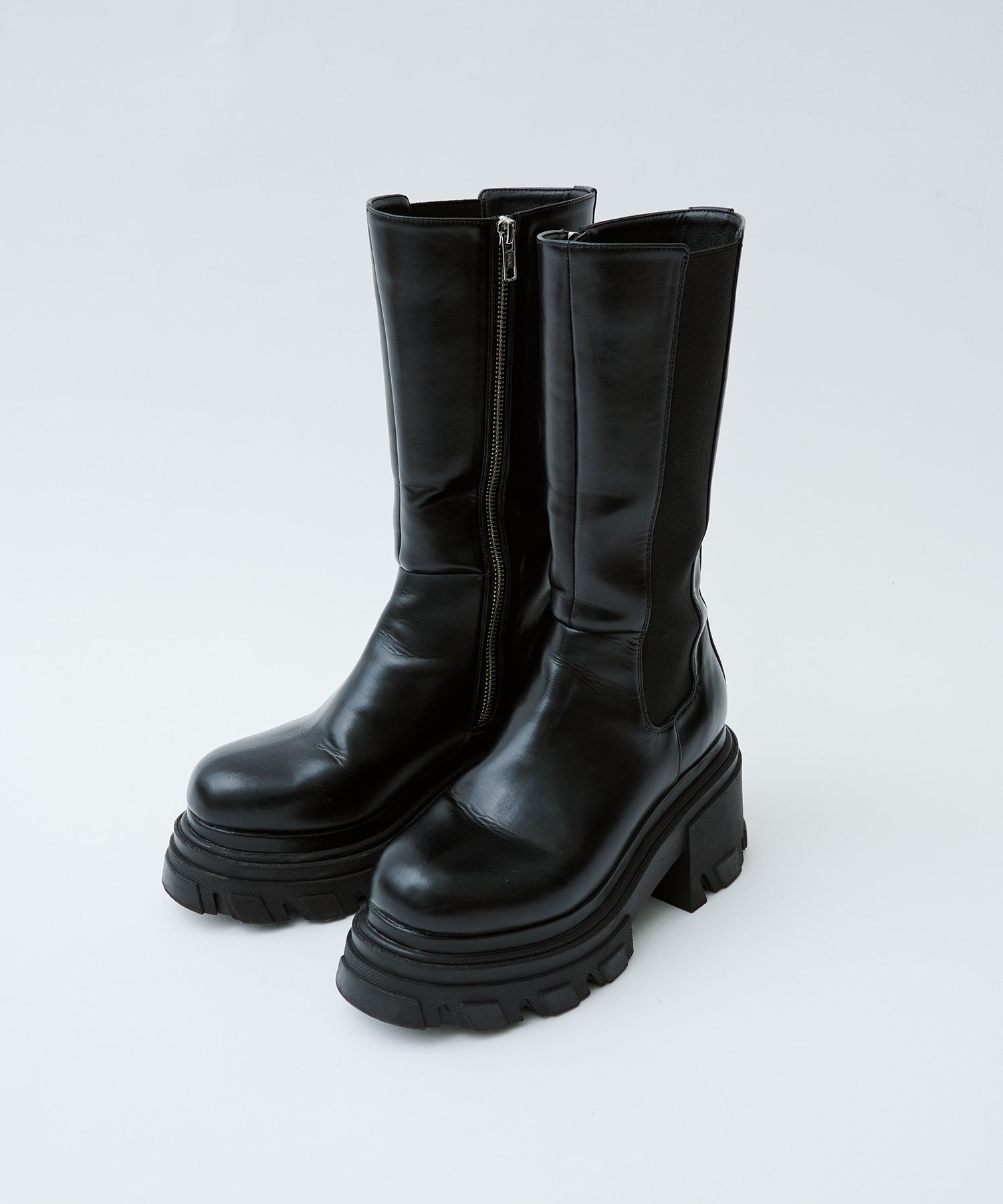 Round Shaped Boots(1 BLACK): STUDIOUS: WOMENS｜ STUDIOUS ONLINE