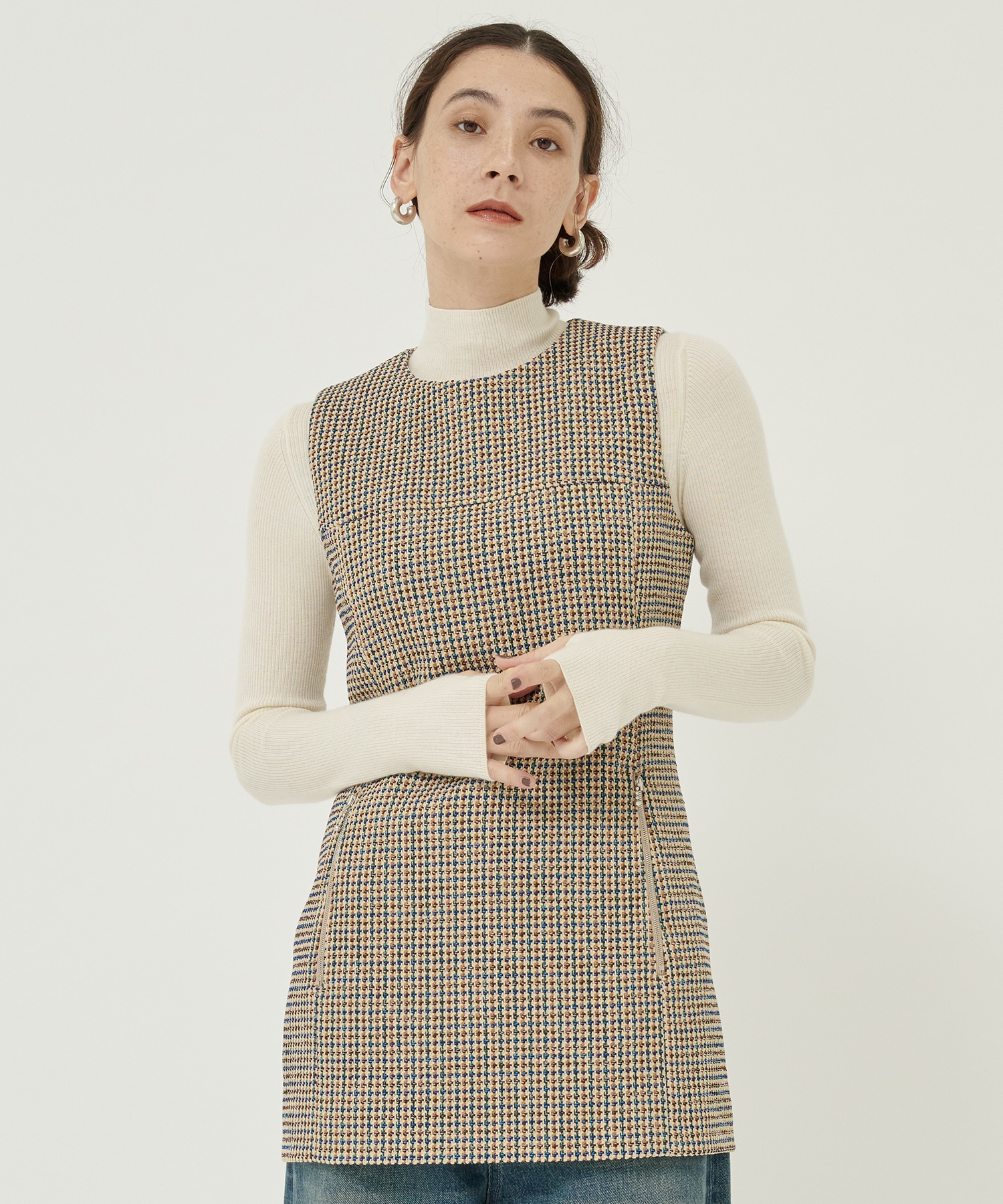 big kersey tweed mini dress