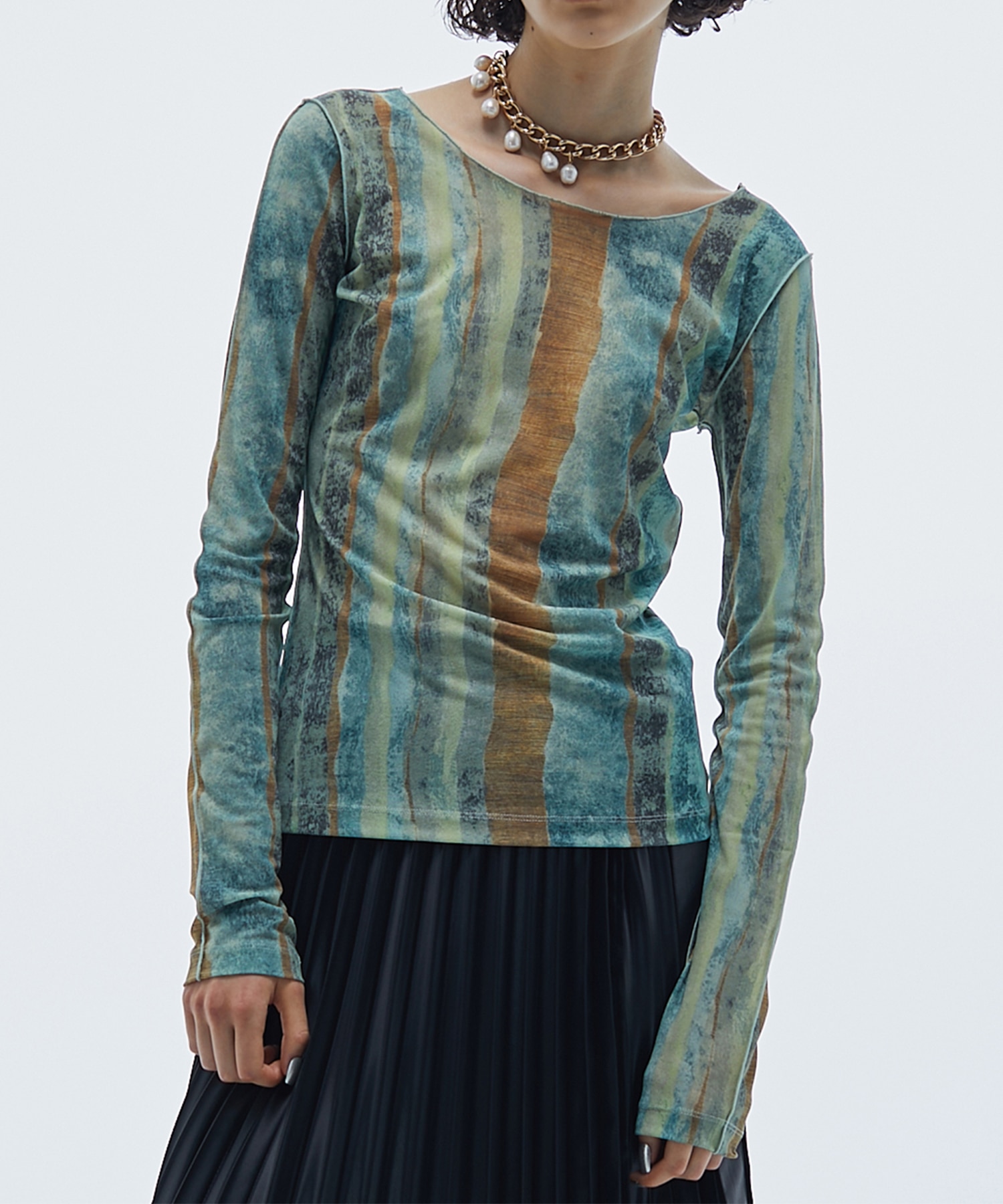 Art Stripe Skin Top