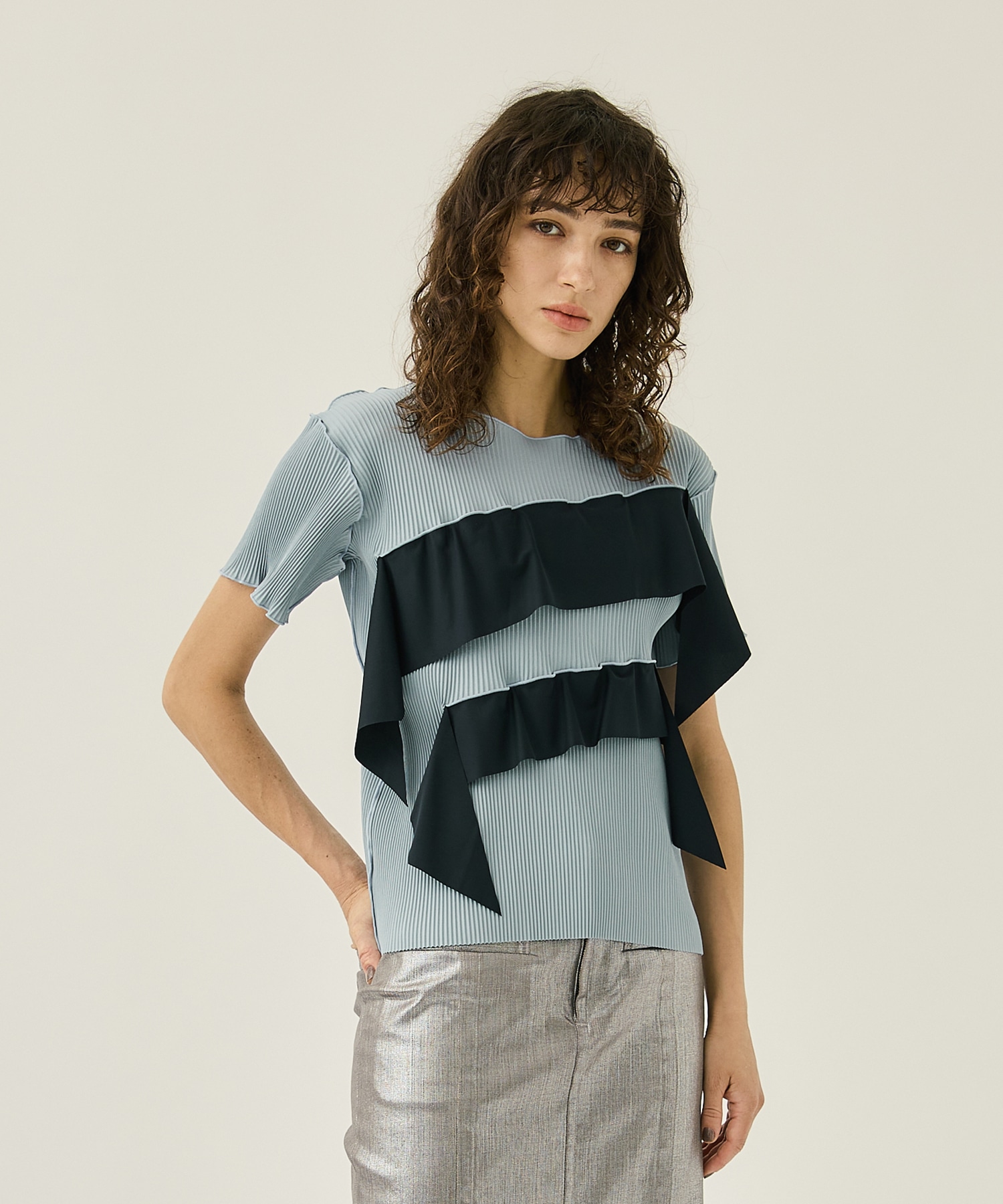 Todo wave short sleeve top(FREE GREY): kotohayokozawa: WOMENS