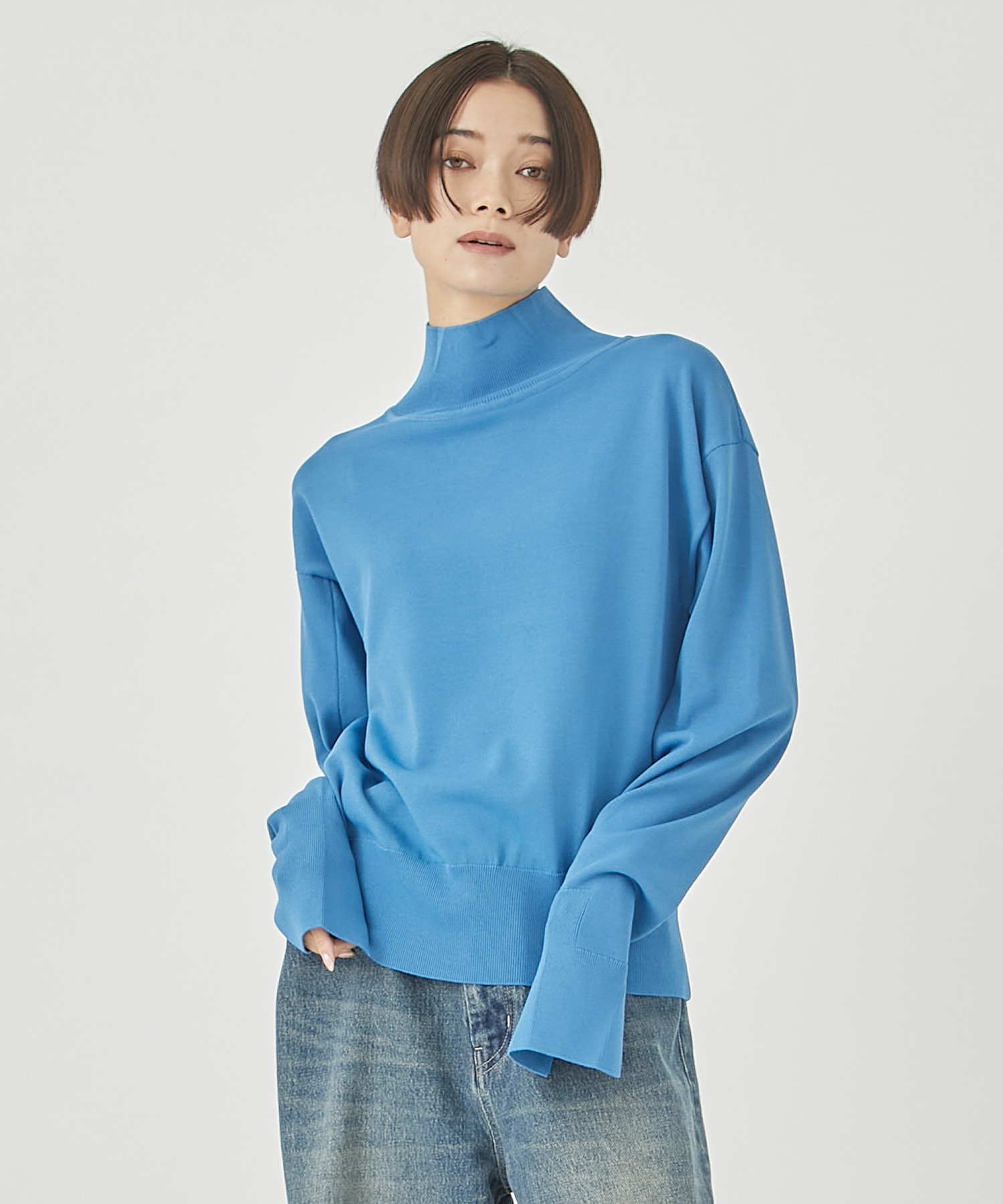 別注 HIGH NECK KNIT TOPS