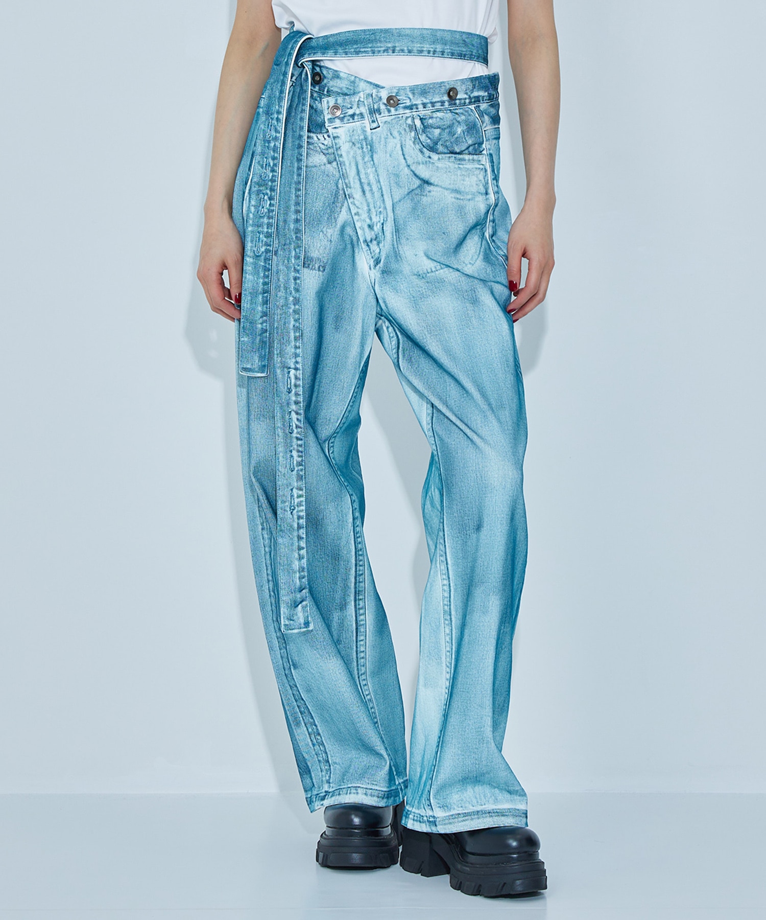 Roll Painted Denim Pants(2 BLUE): STUDIOUS: WOMENS｜ STUDIOUS ONLINE公式通販サイト