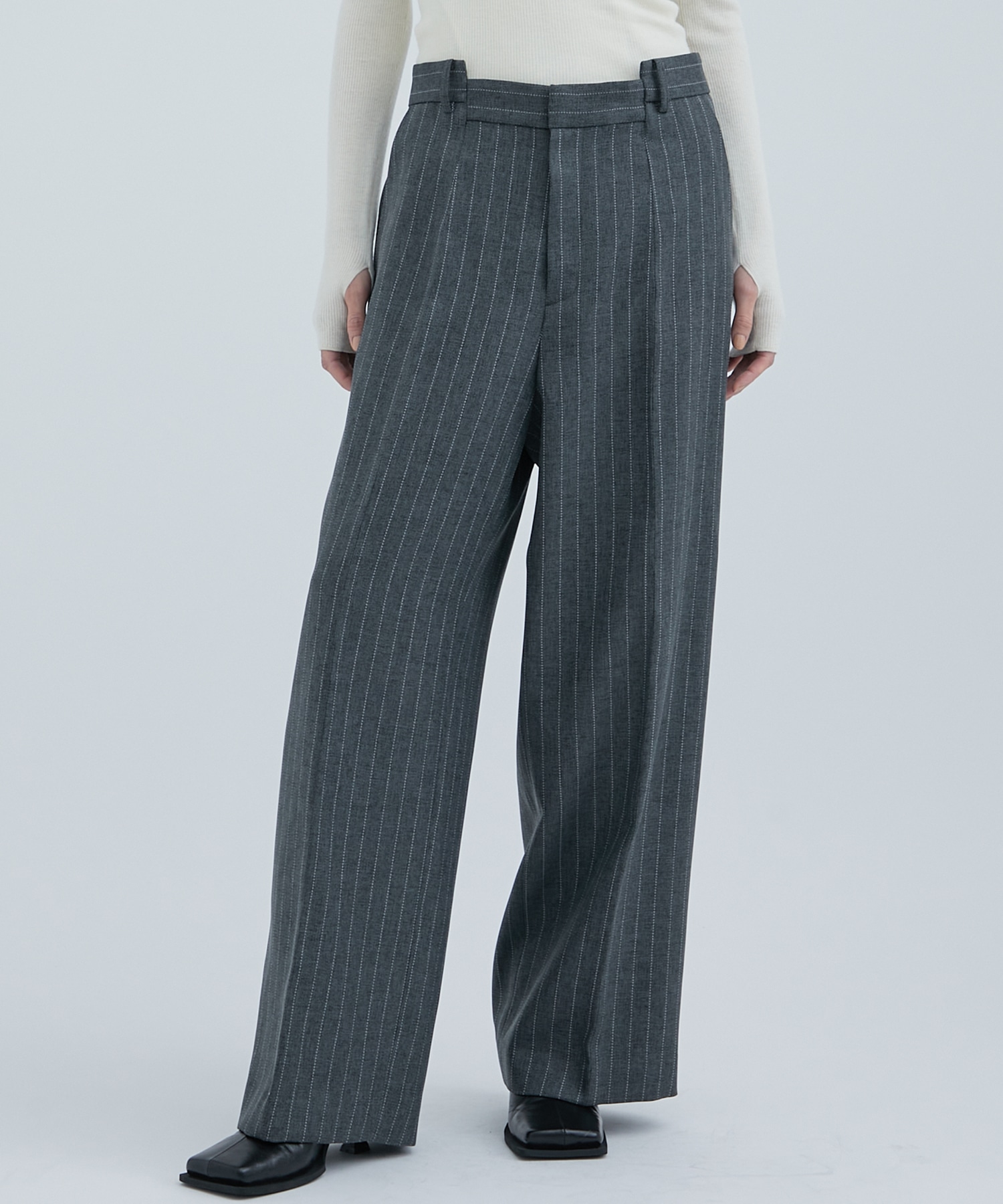 Side Paneled Trousers Pinstripe