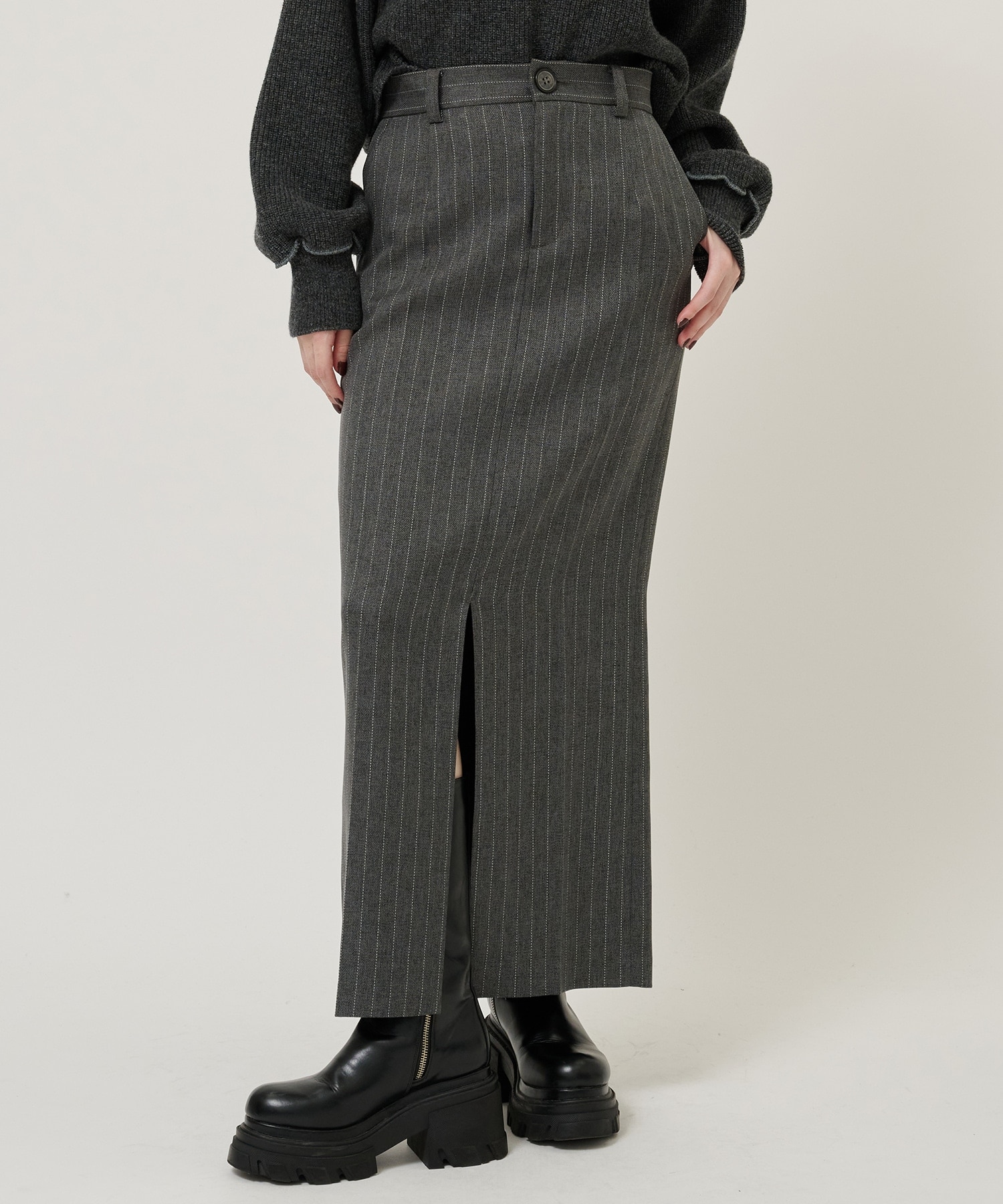Tailored Pencil Skirt Pinstripe