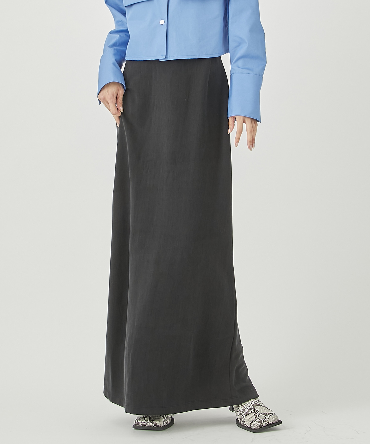 Bemberg double knit high west long skirt