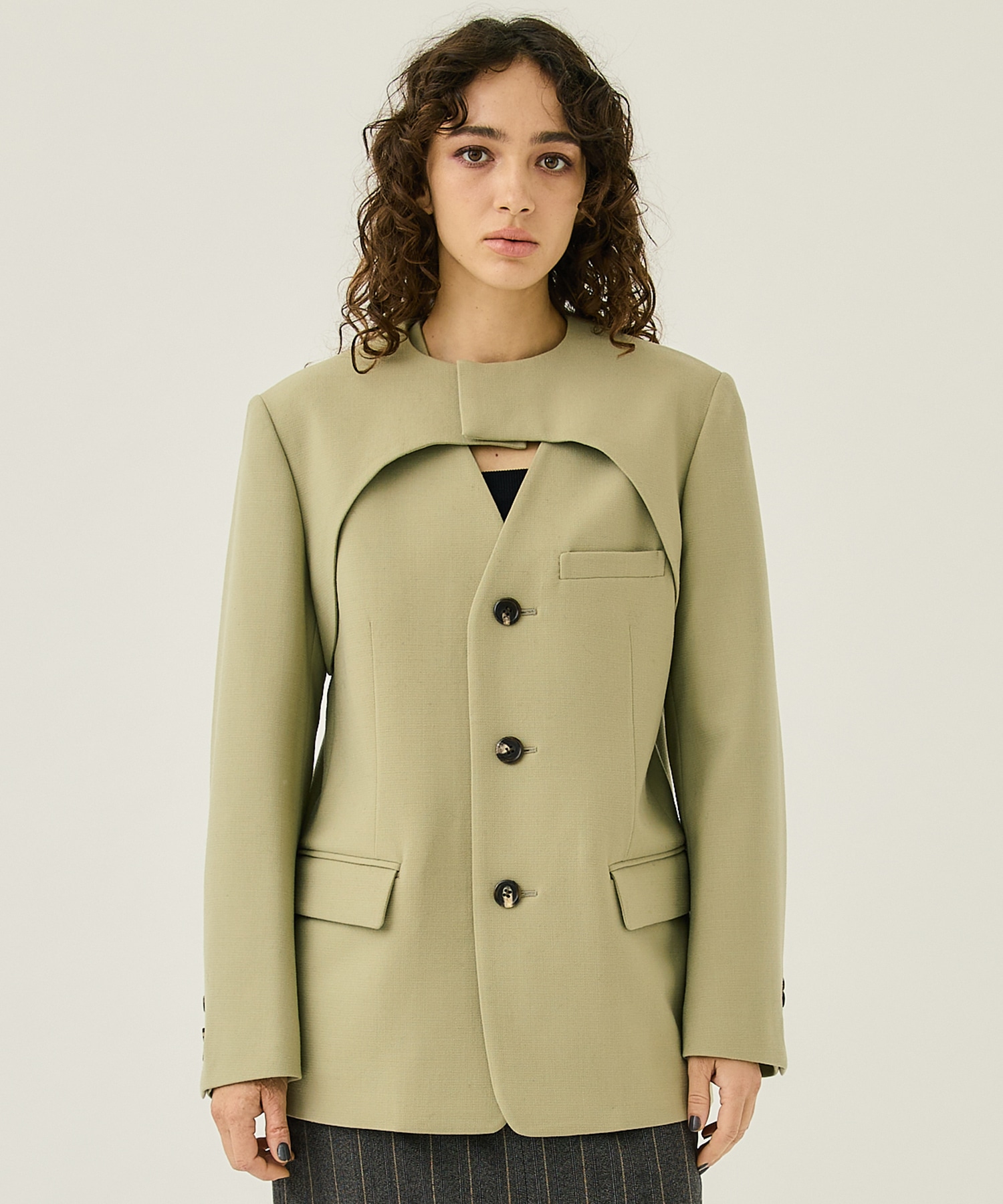 Double Cloth Layered Jacket