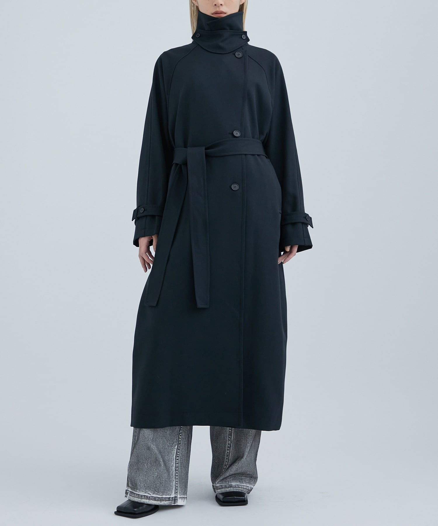 2WAY Collar Raglan Coat(1 BLACK): STUDIOUS: WOMENS｜ STUDIOUS 