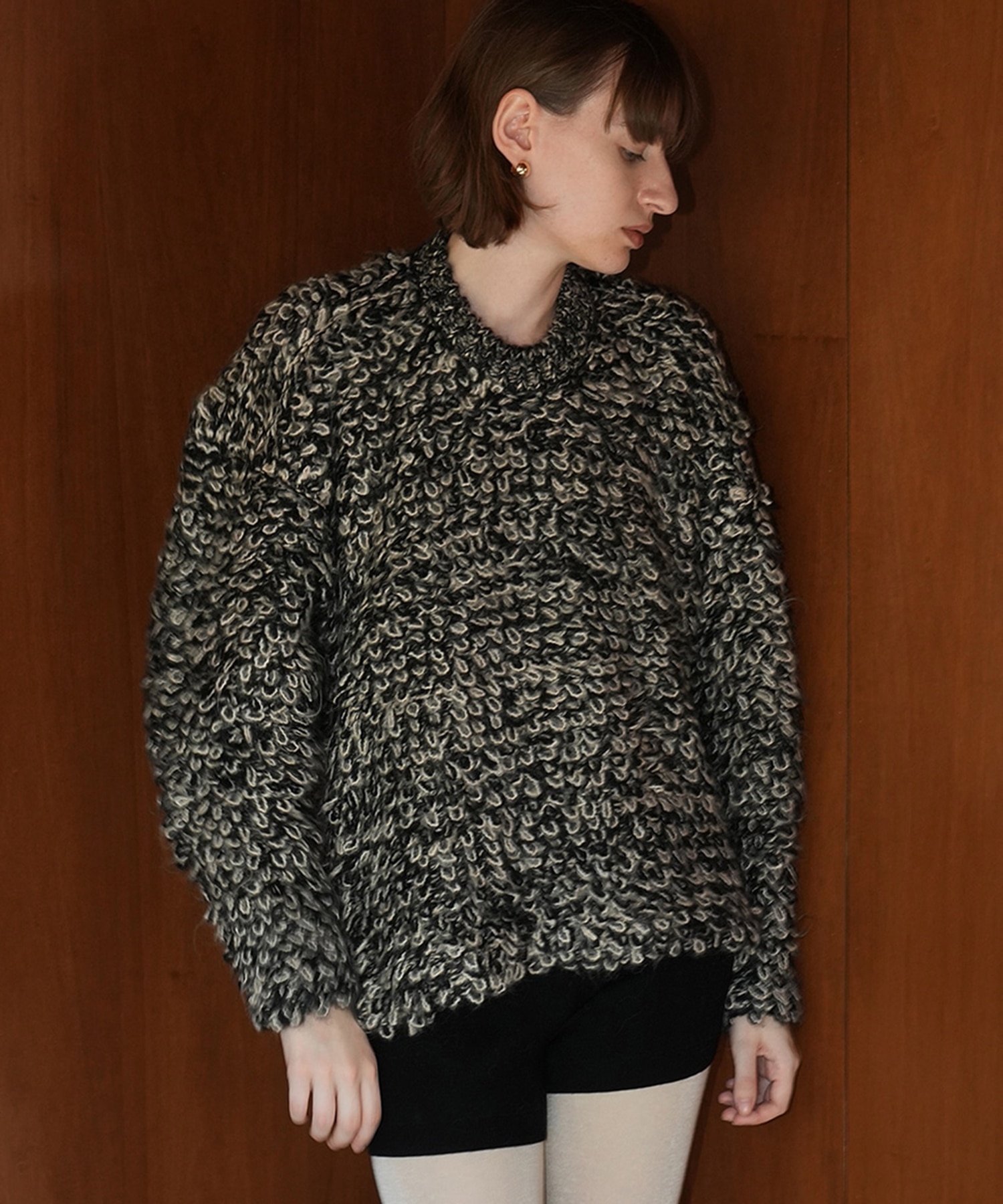 MIX LOOP MOHAIR KNIT TOPS