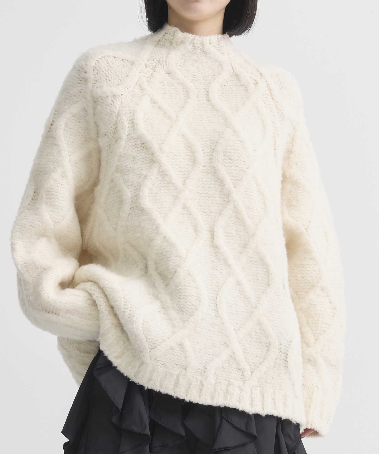 Shadow Cable Knit Top