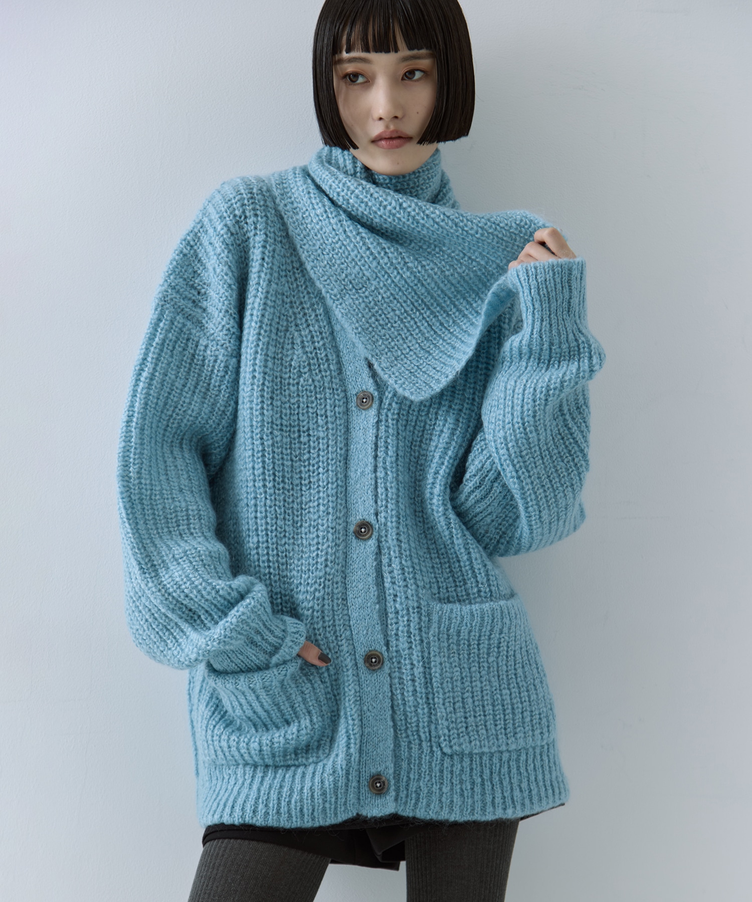 Soft Mohair Knit Cardigan