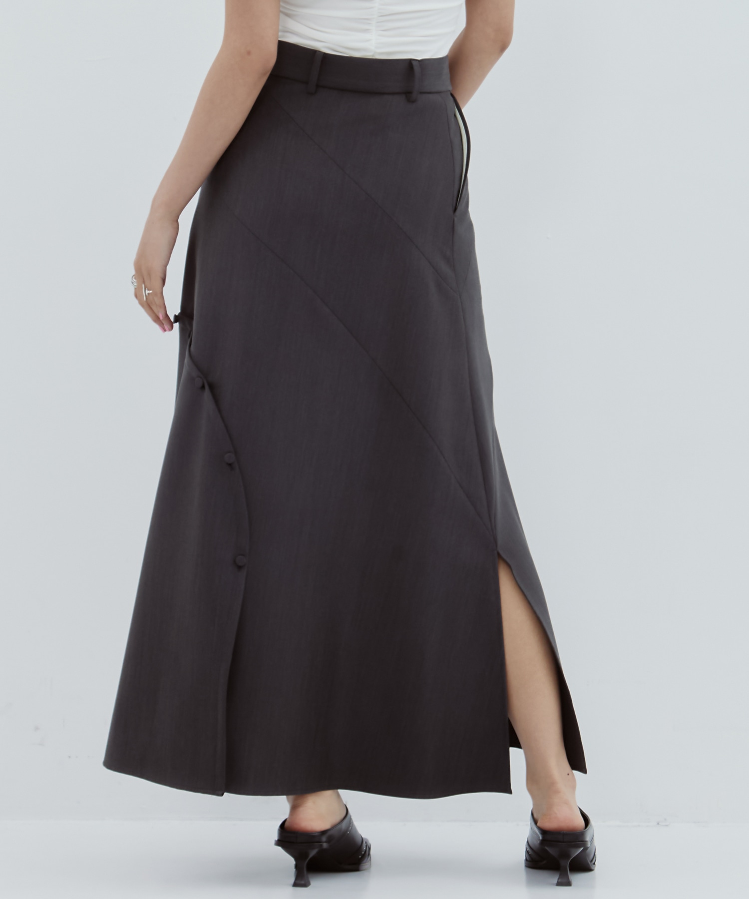 Wave Slashed Skirt