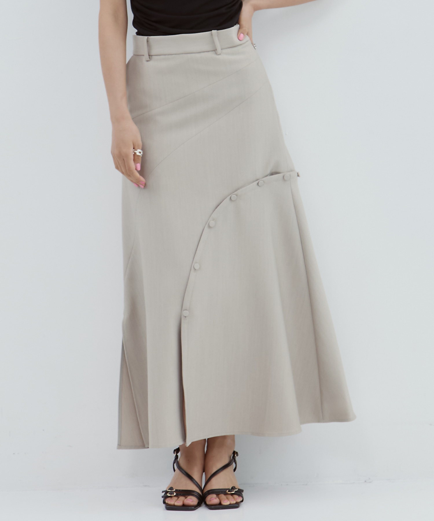 Wave Slashed Skirt