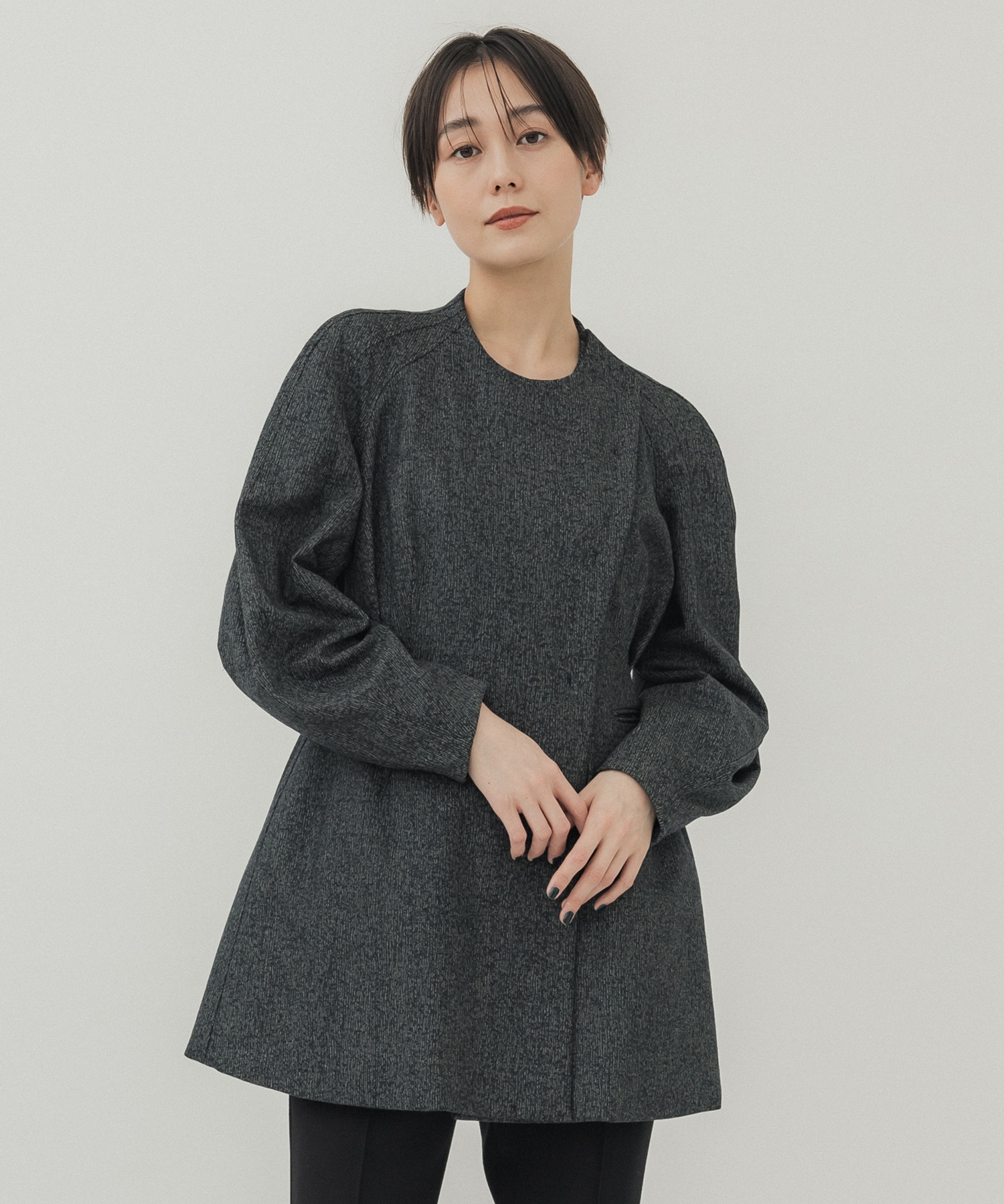 Wool Tricot Flap Jacket