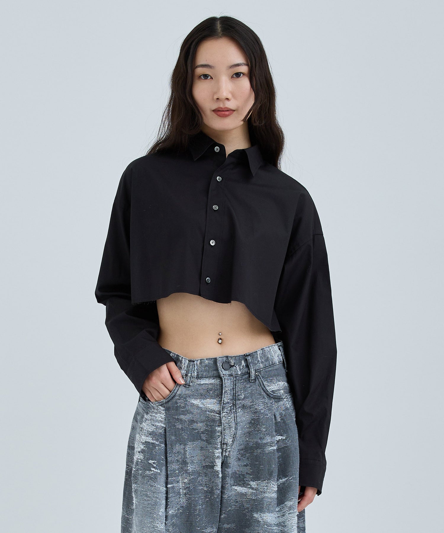 BROADCLOTH CROPPED SHIRT