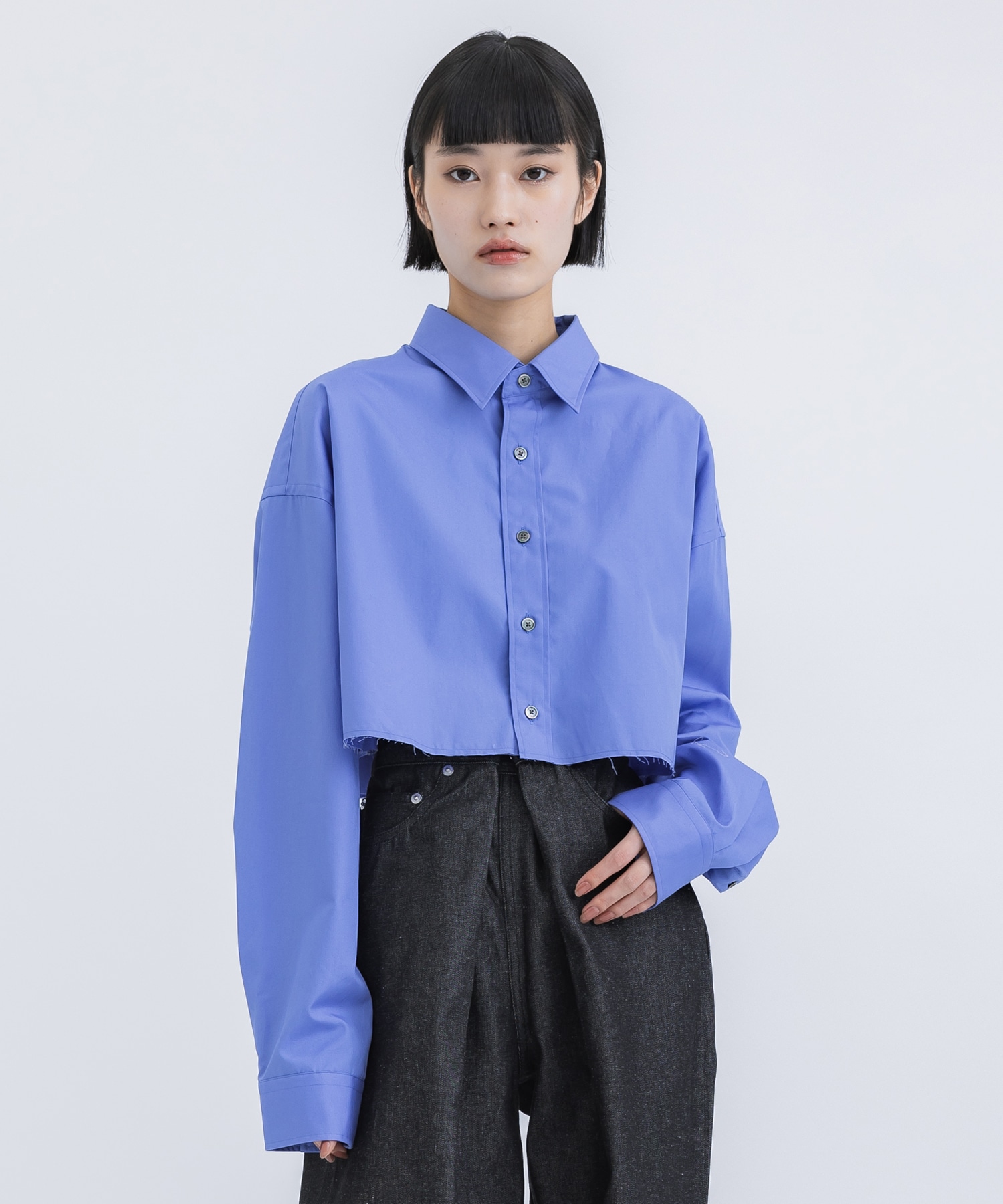 BROADCLOTH CROPPED SHIRT