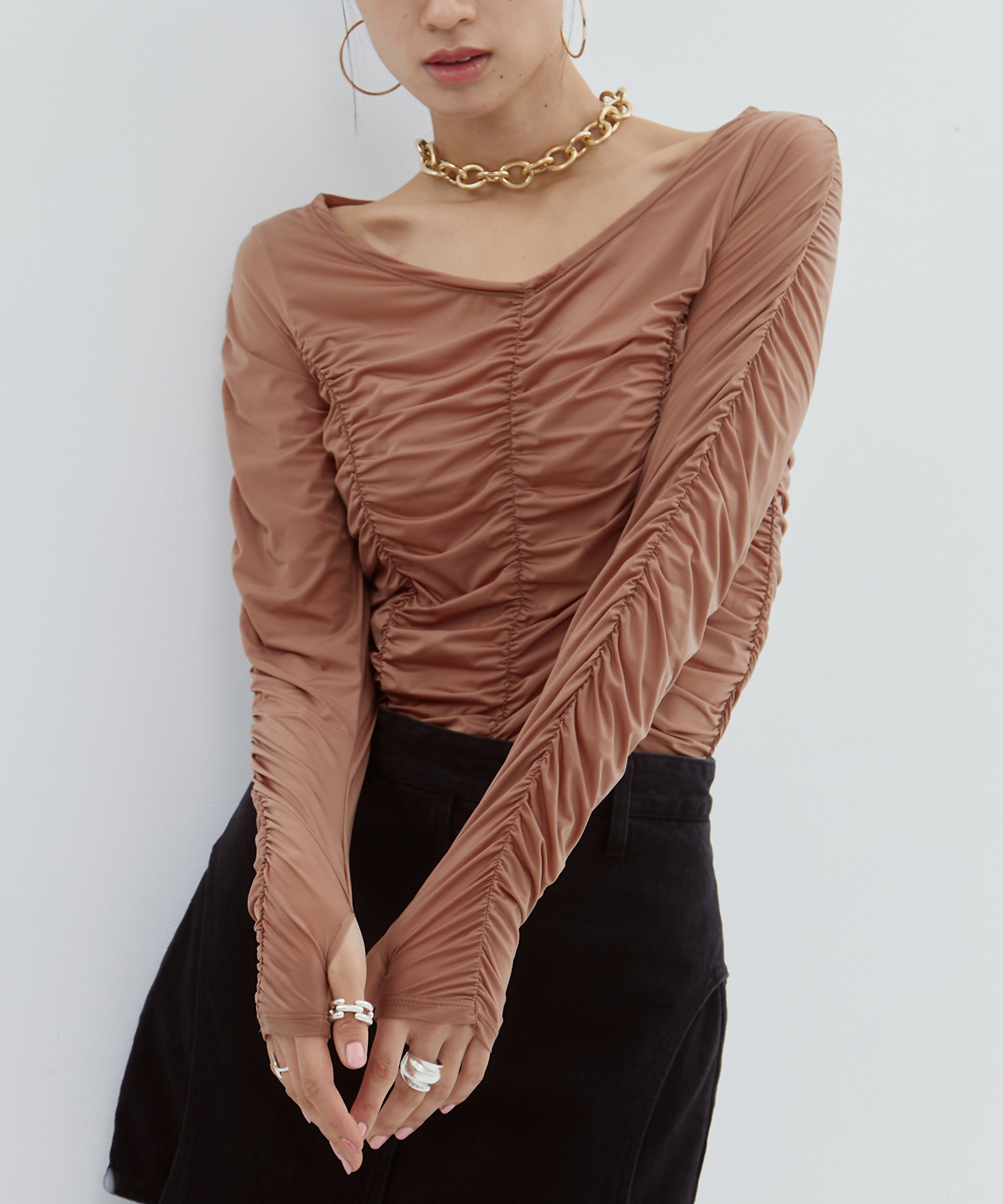 Gathered Skin Top