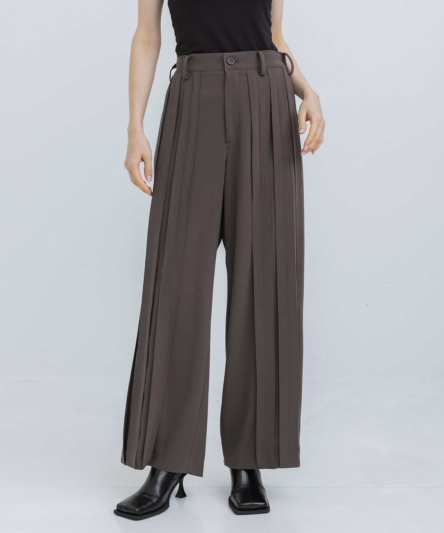 定価47,300円】UJOH Belted Cropped Wide PNT - パンツ