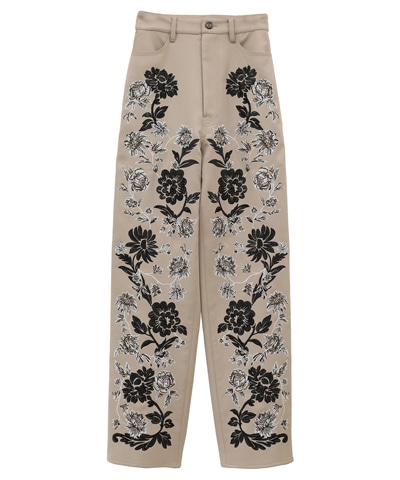 FLOWER EMBROIDERY PANTS