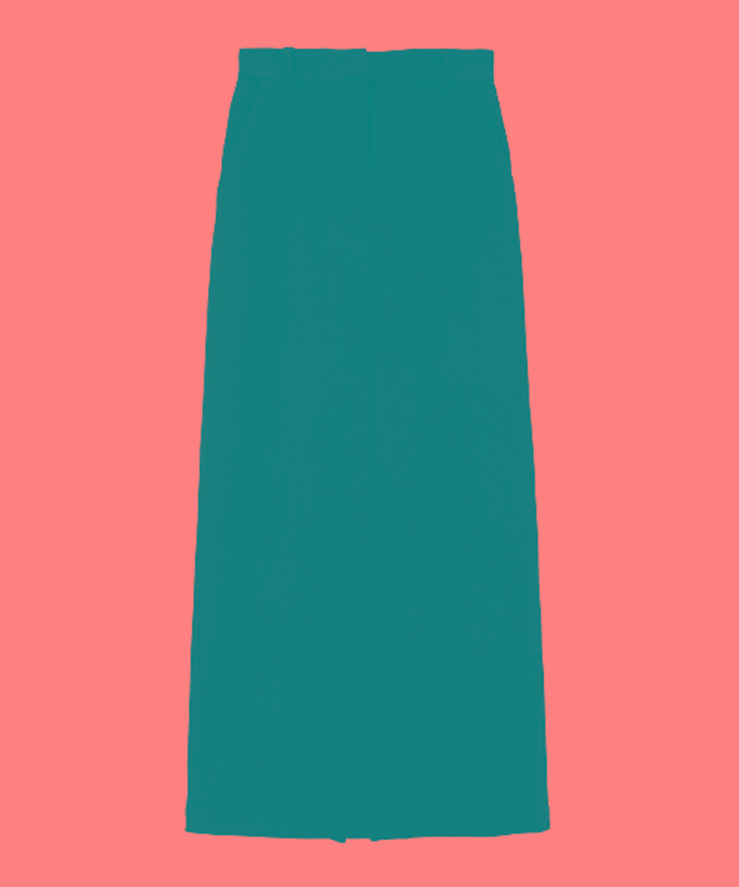 RIB STRIPE STRAIGHT SKIRT