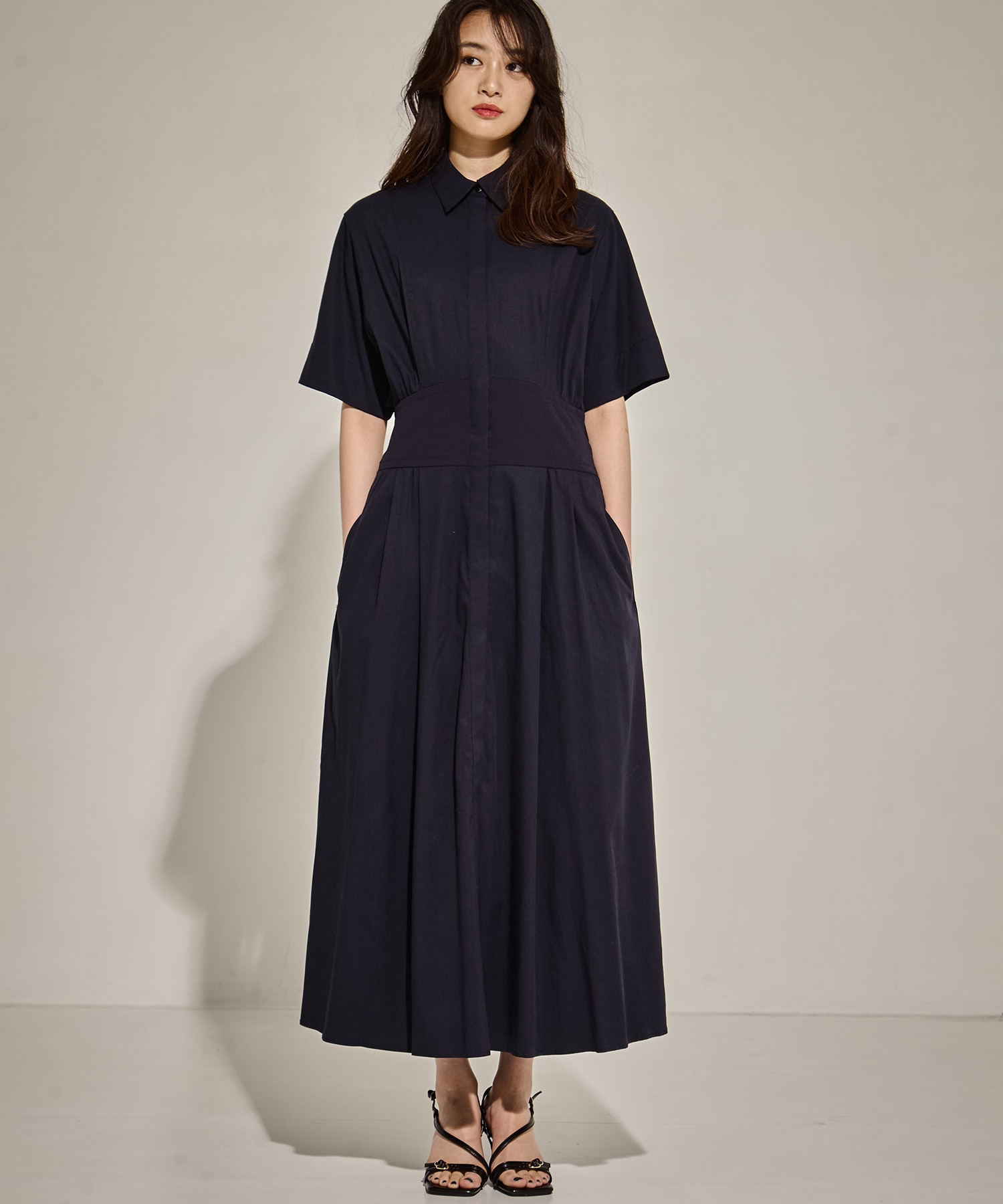 Corset Detail Shirt Dress
