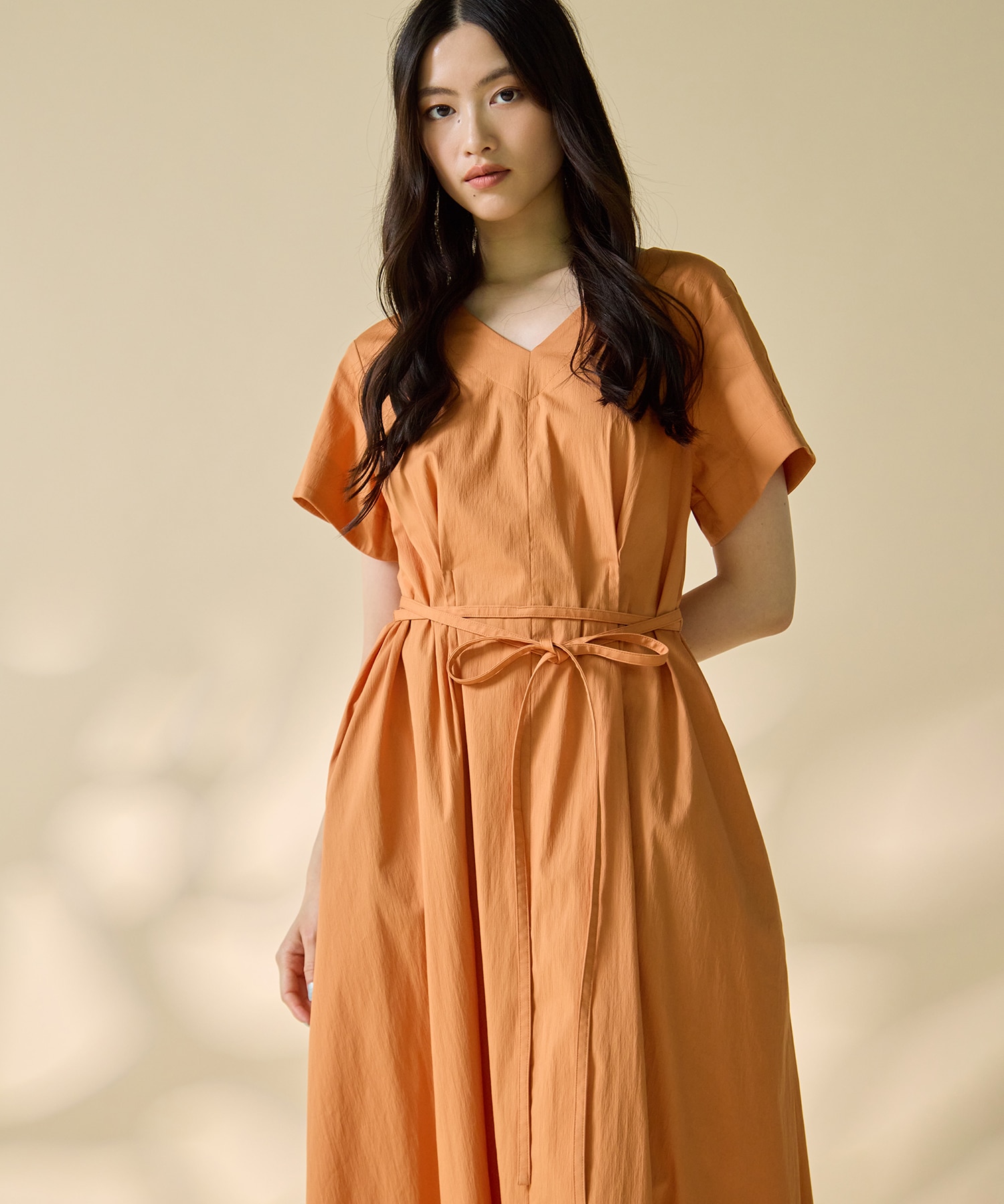 V-Neck Flare Dress