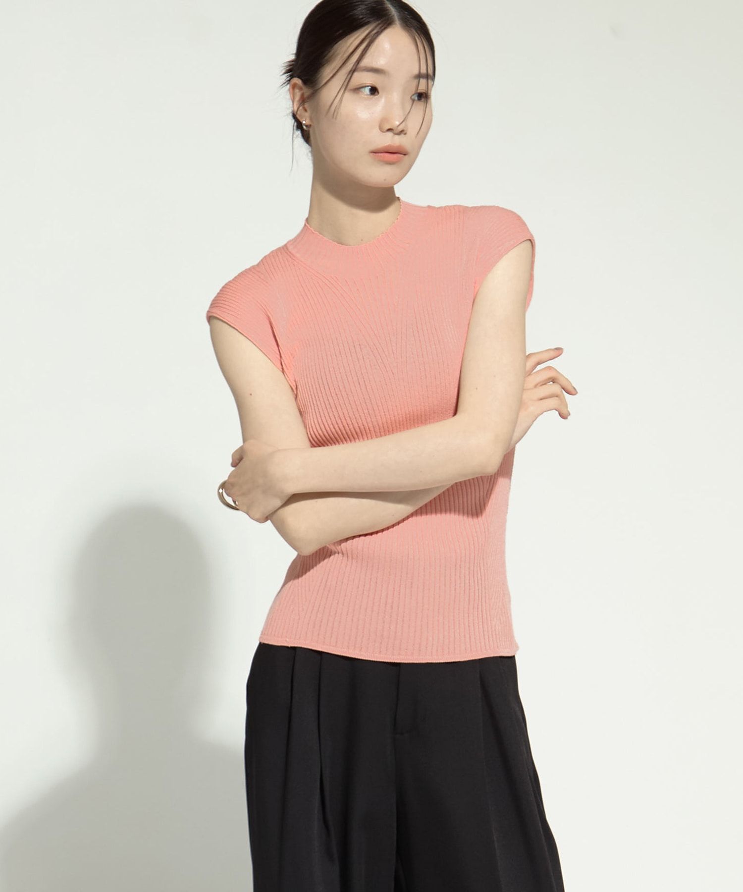 Sleeveless Rib Knit Top