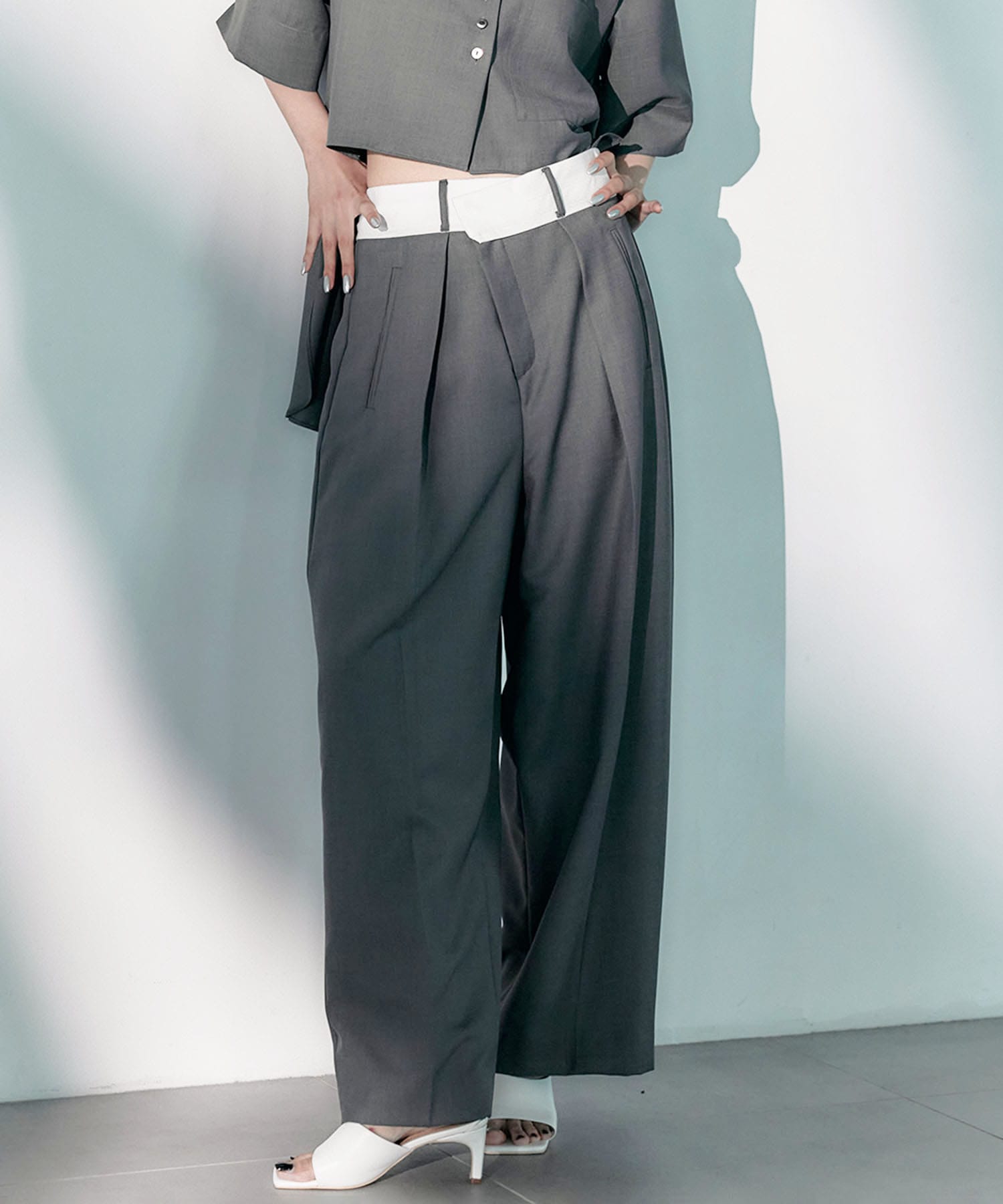 Asymmetric Front Trousers