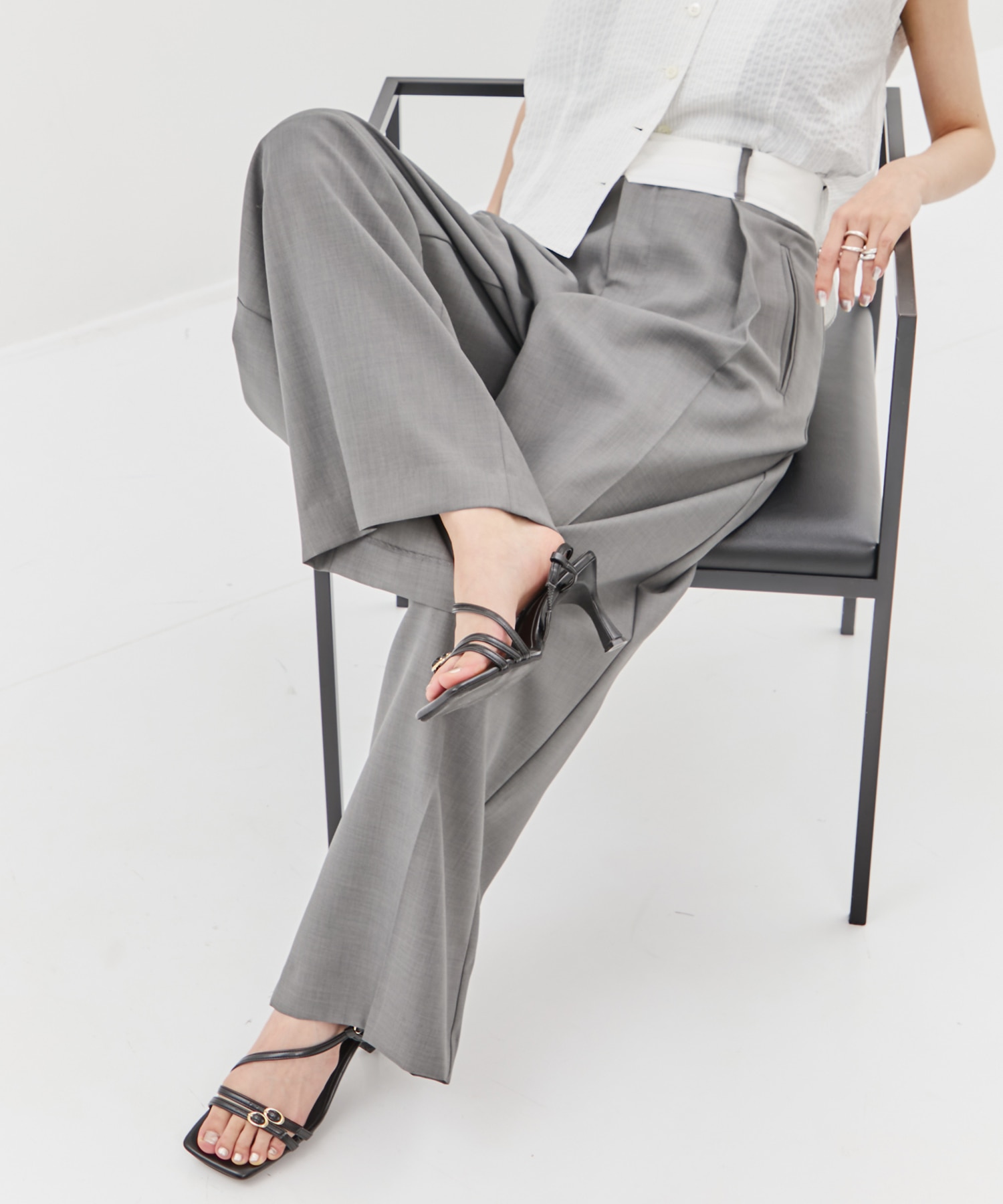 Asymmetric Front Trousers