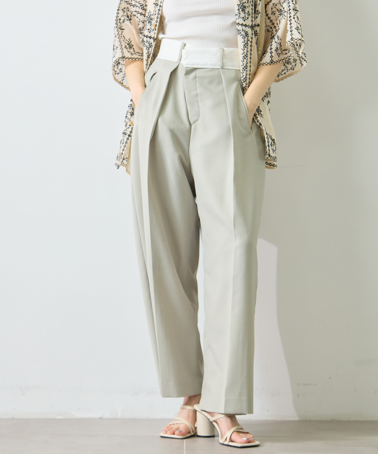 Asymmetric Front Trousers