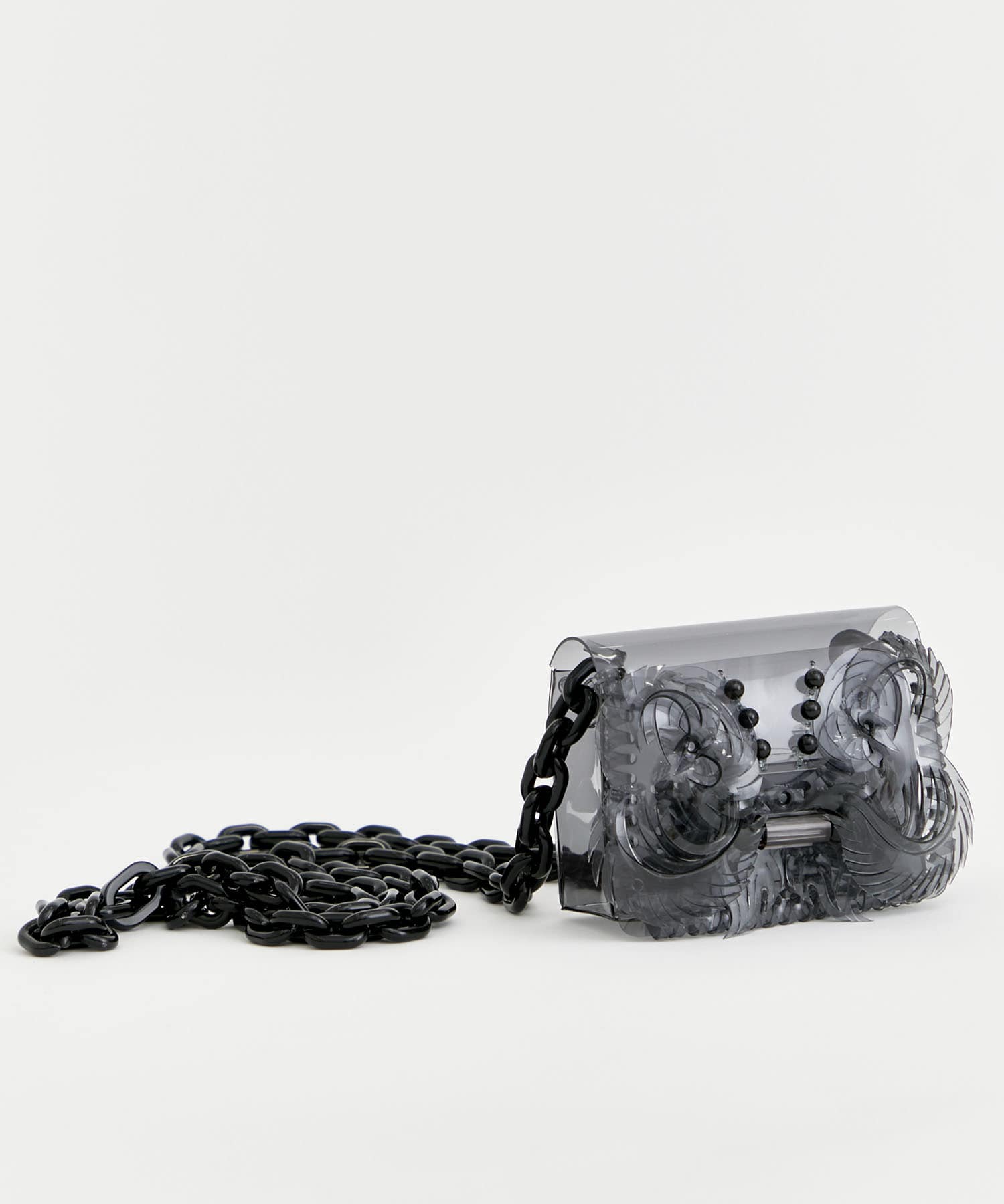 Transparent Sculptural Micro Chain Bag