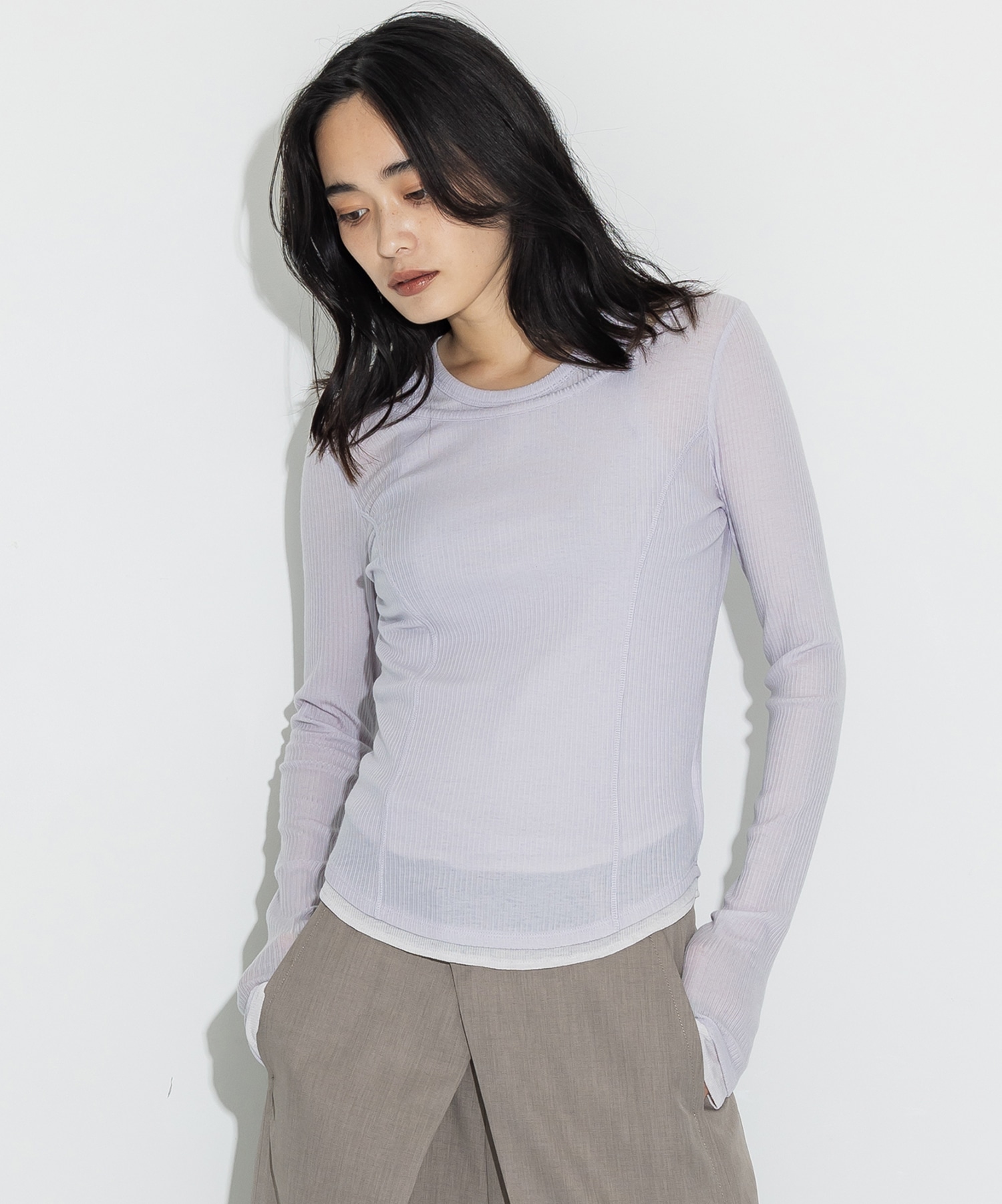 Cashmere Silk Wool Long Tee