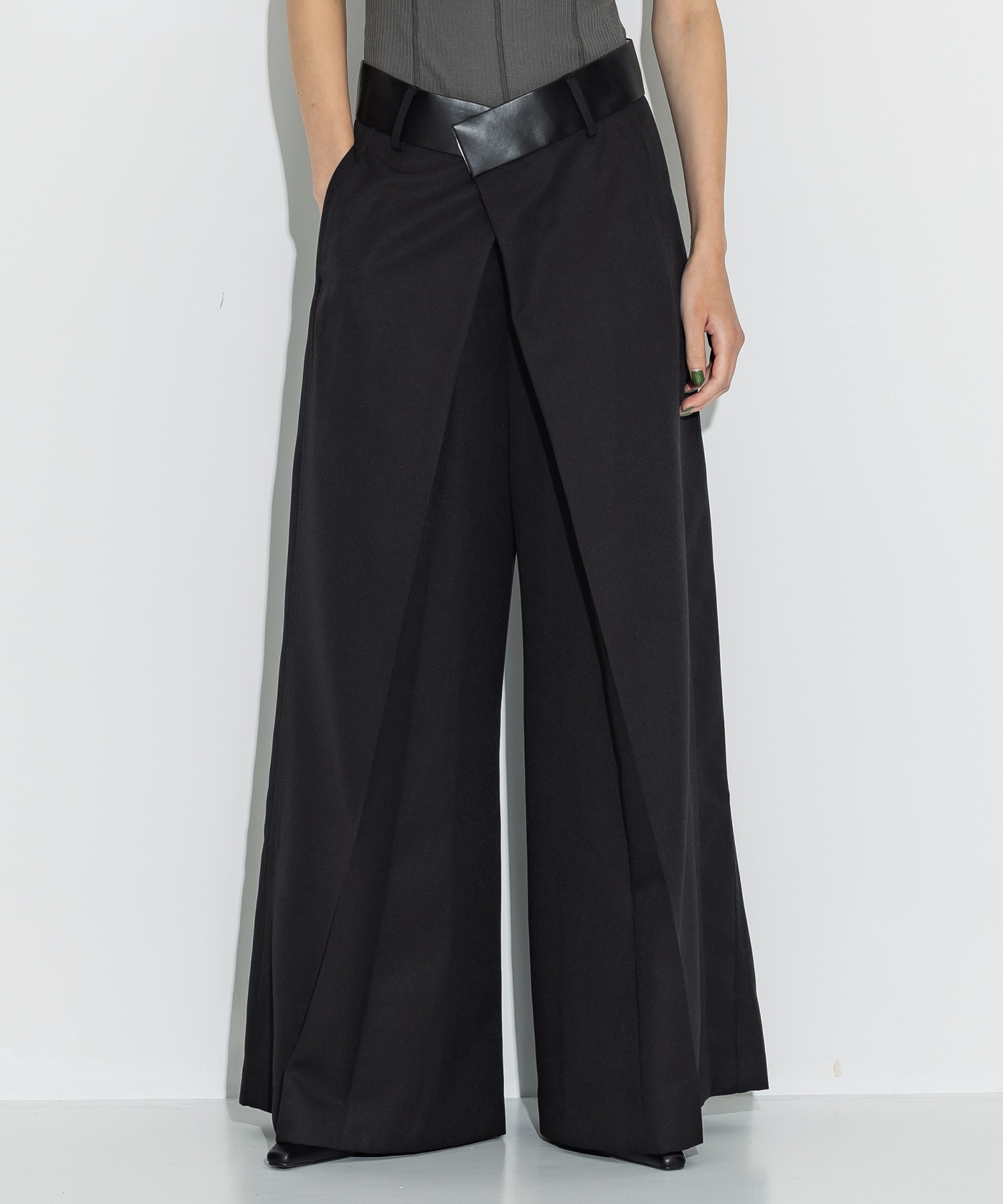 Leather Belted Trousers