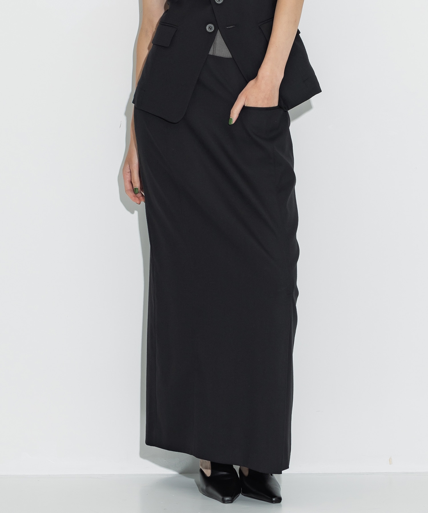 Side Vents Pencil Skirt