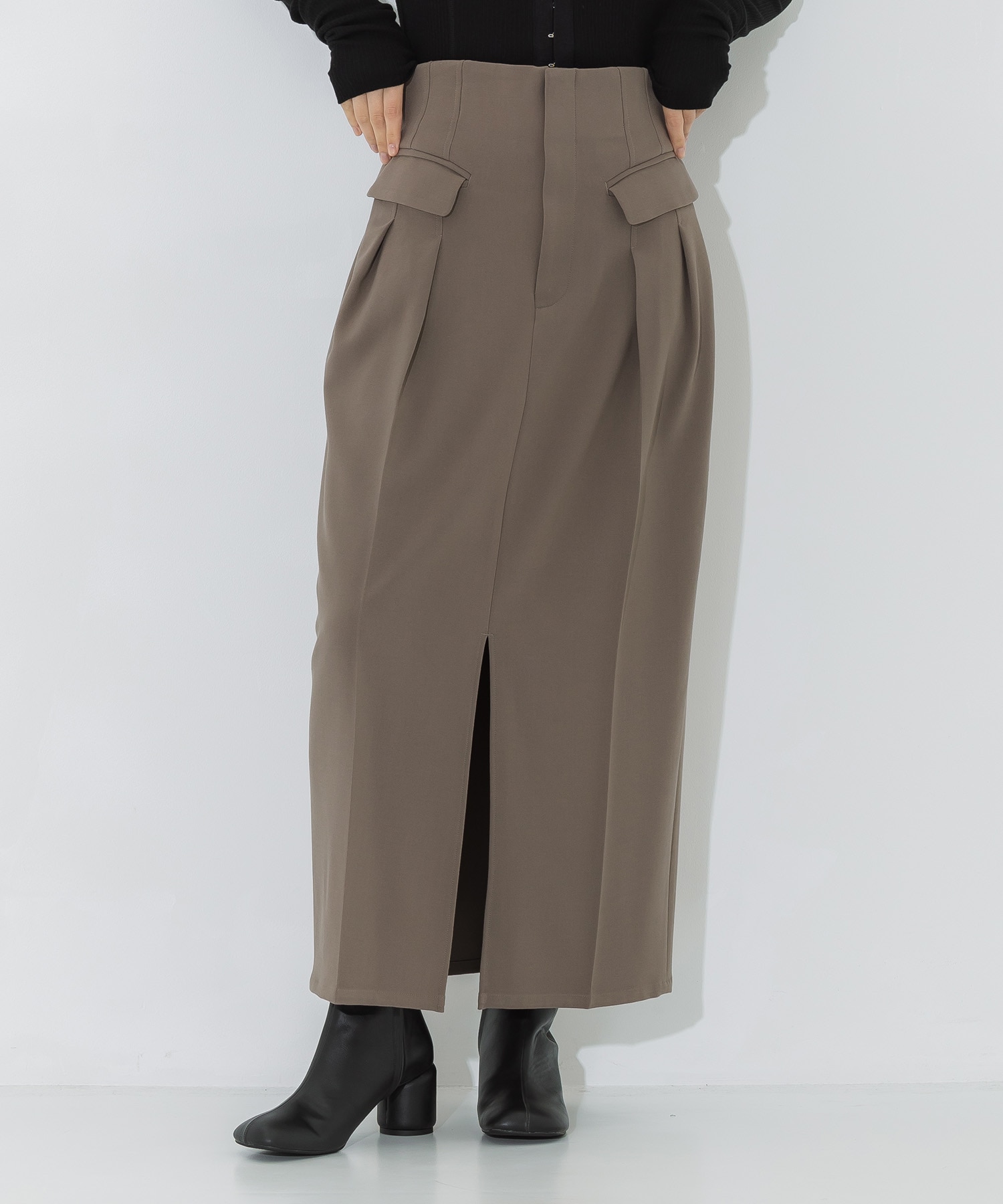 High Waist Tailored Skirt