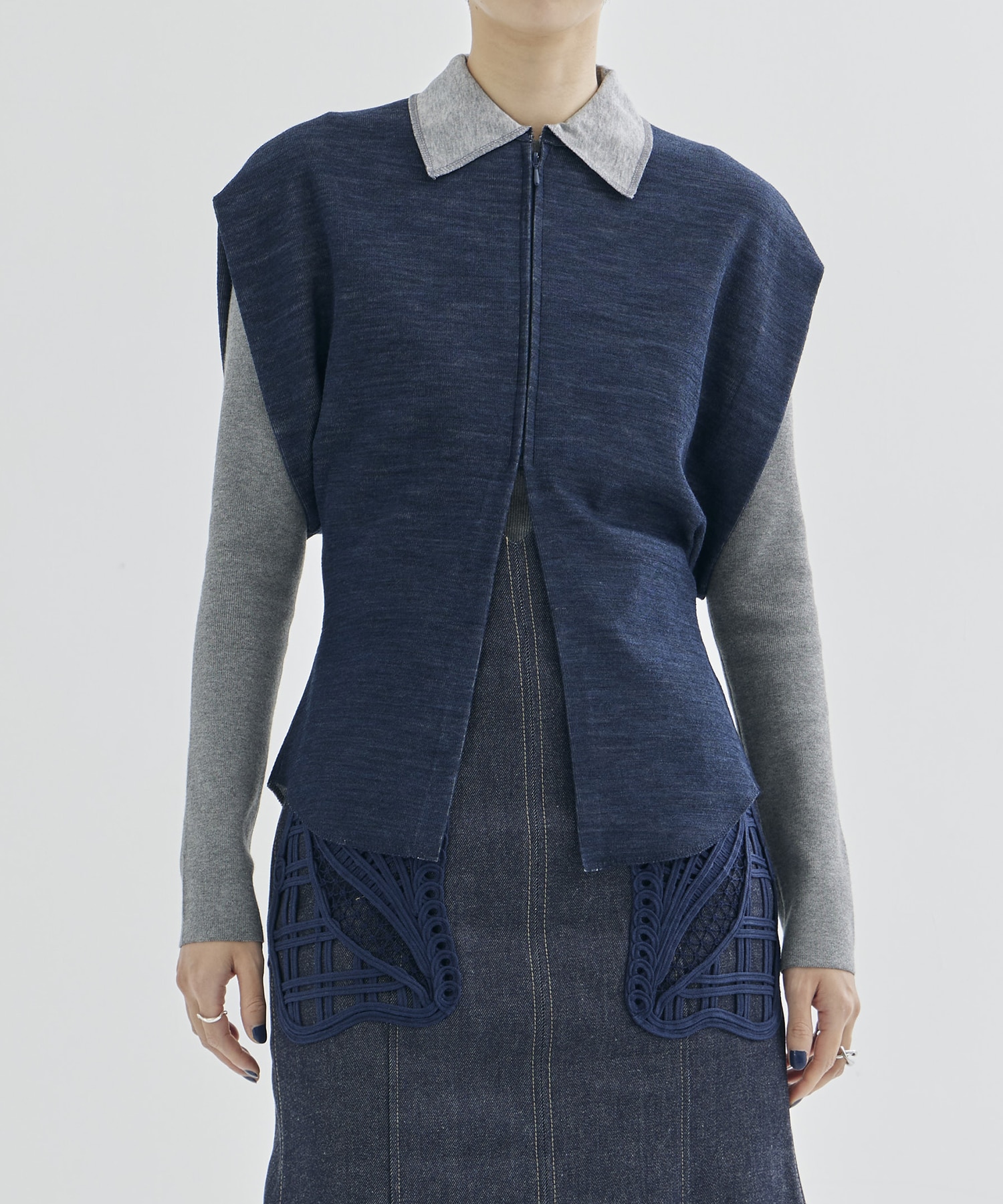 Wool Reversible-Jersey Top