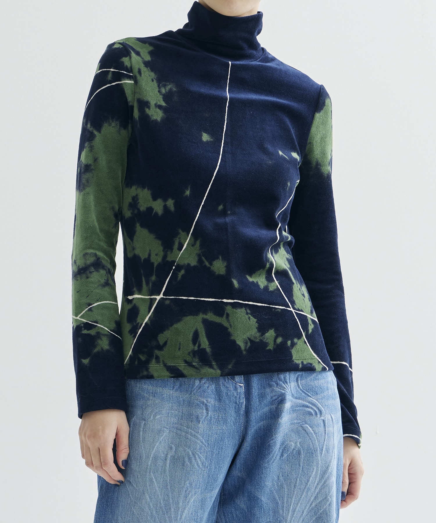 Kintsugi Velour Jersey High Neck Top