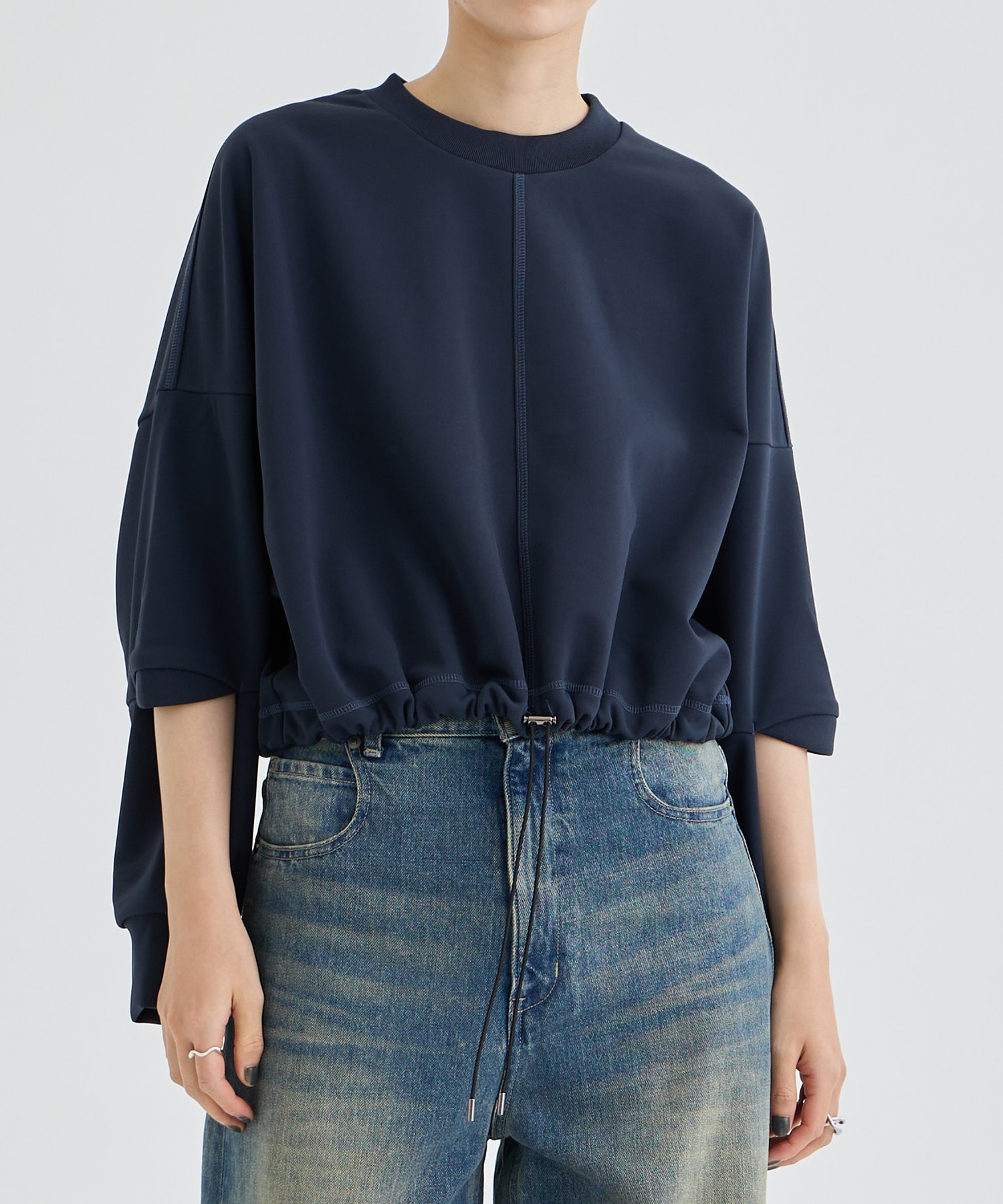 Draw Cord Cropped T